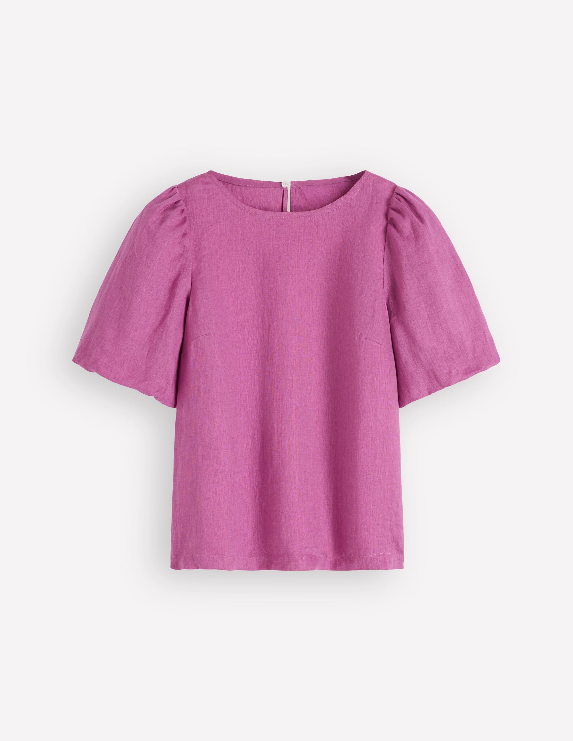 Linen Puff Sleeve Top-Clover Purple - Image 5