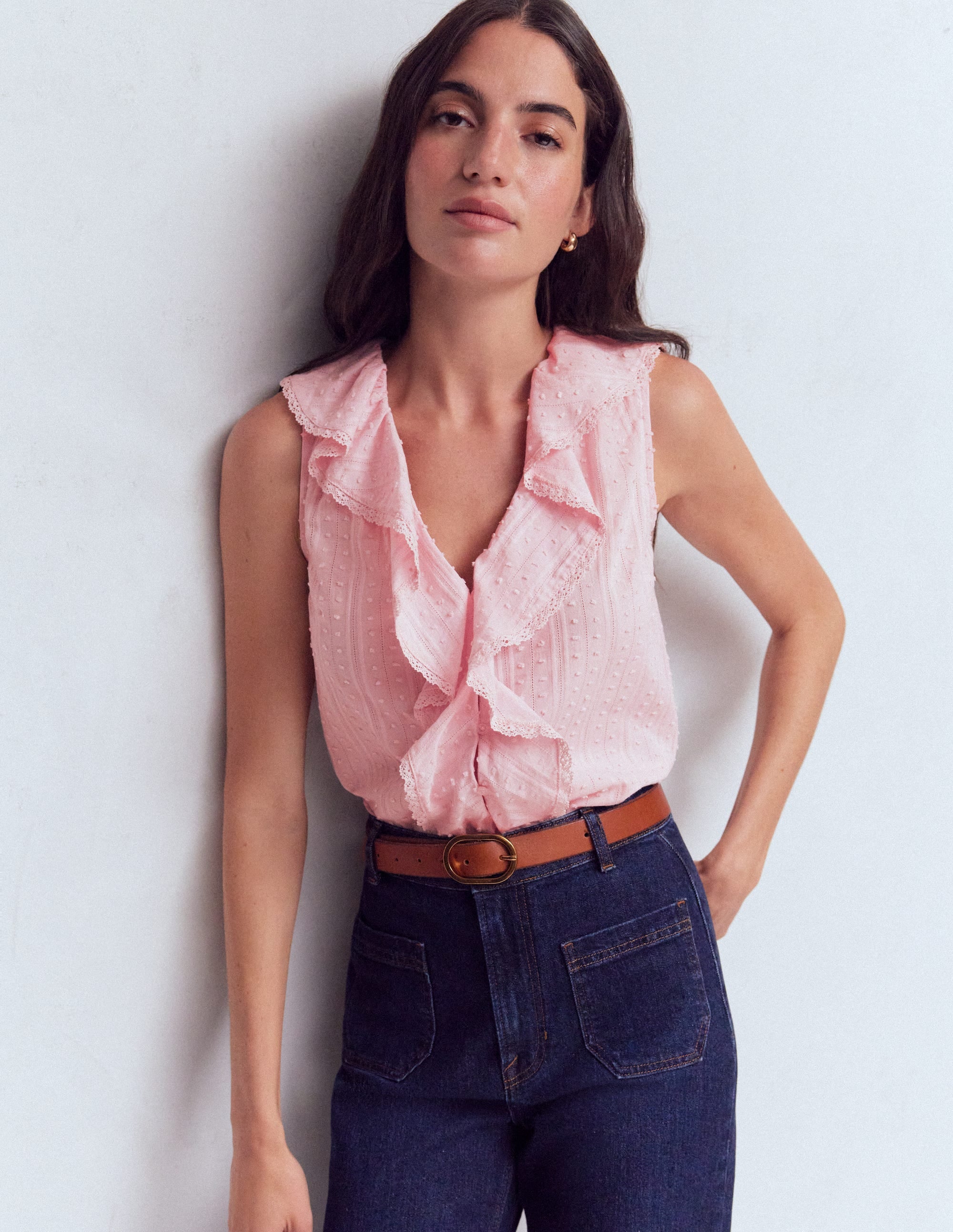Eliza Sleeveless Top-French Pink - Image 1