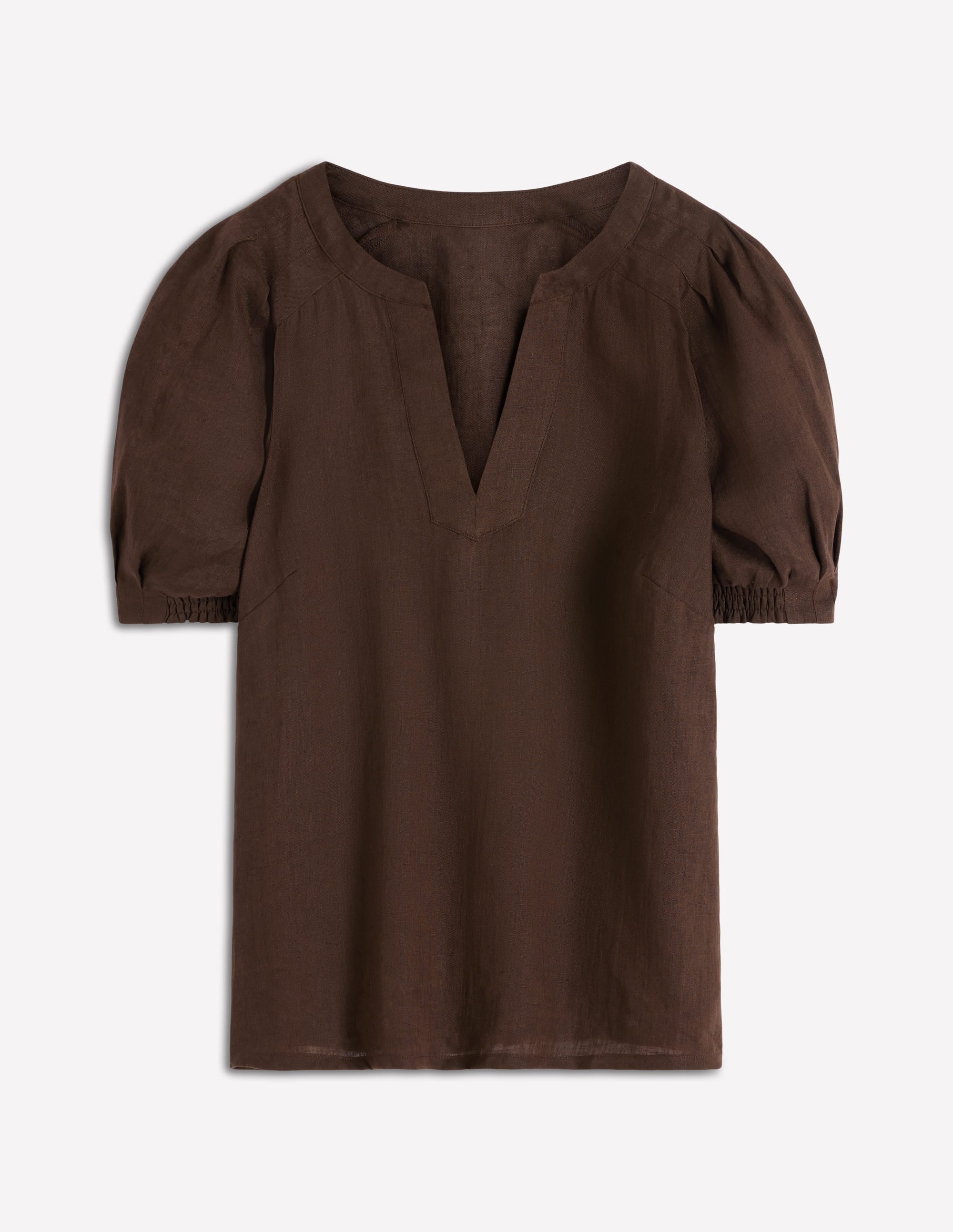 Rae Linen Top-Brown - Image 5