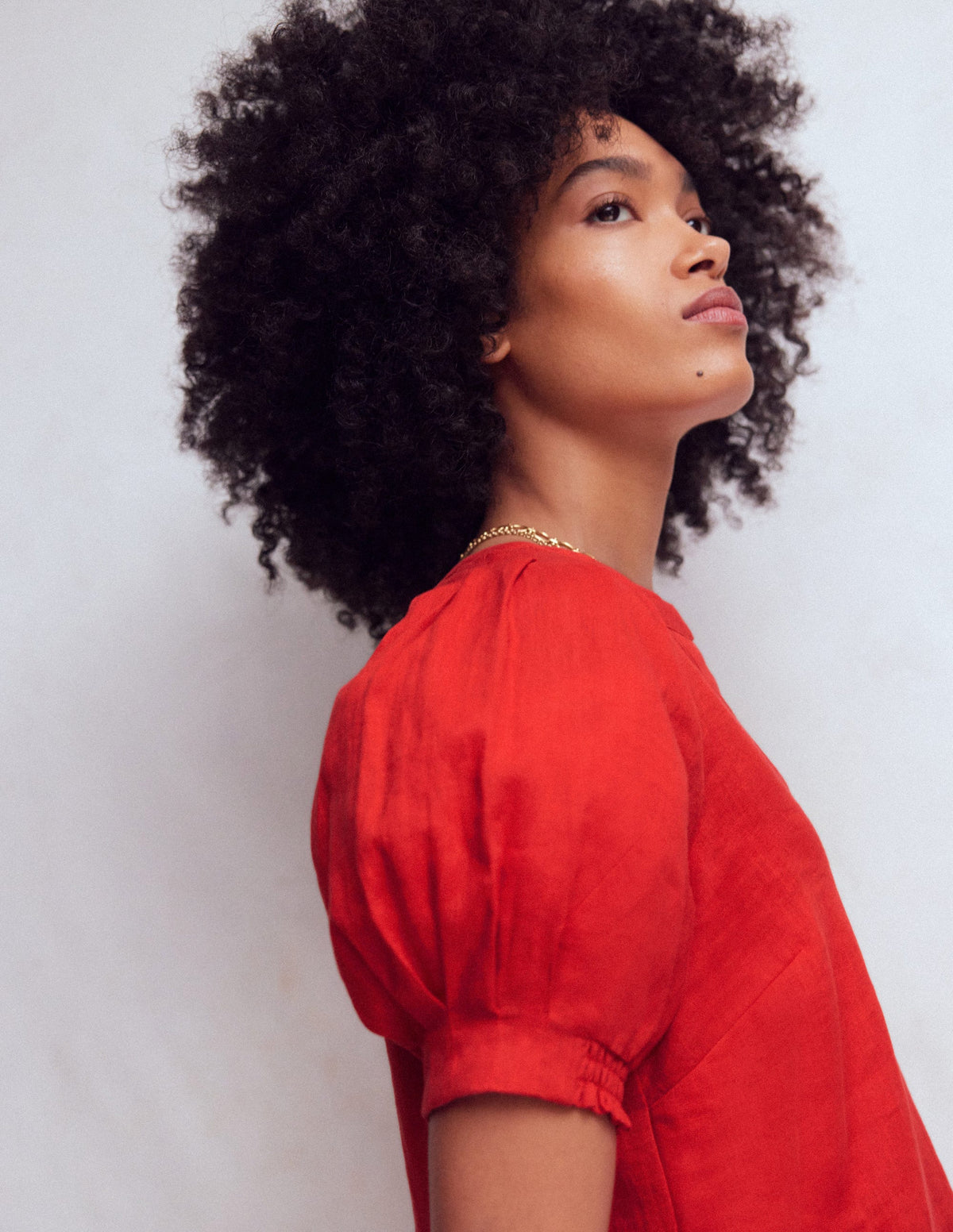 Rae Linen Top-Blood Orange - Image 2