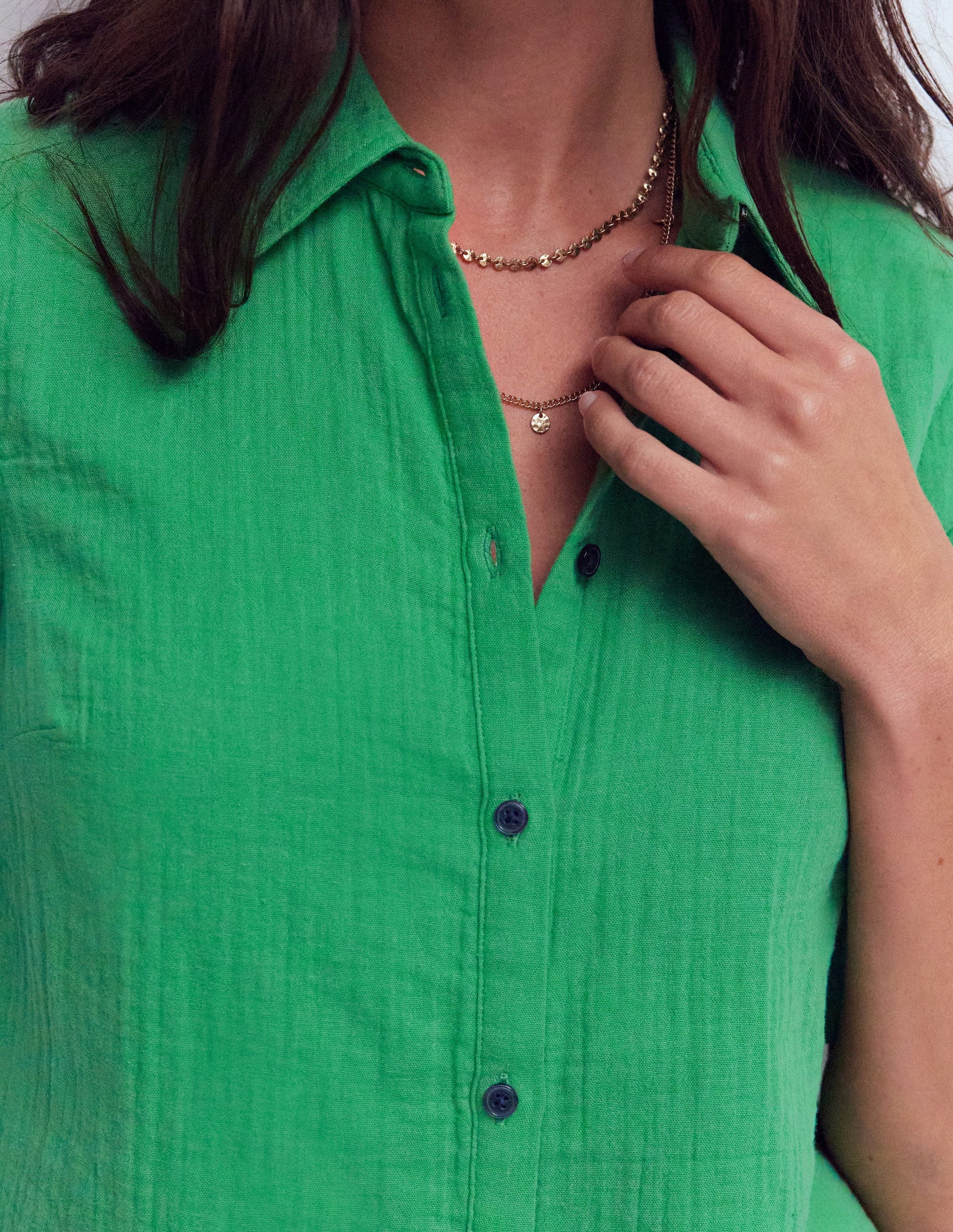 Double Cloth Shirt-Leprechaun Green-2