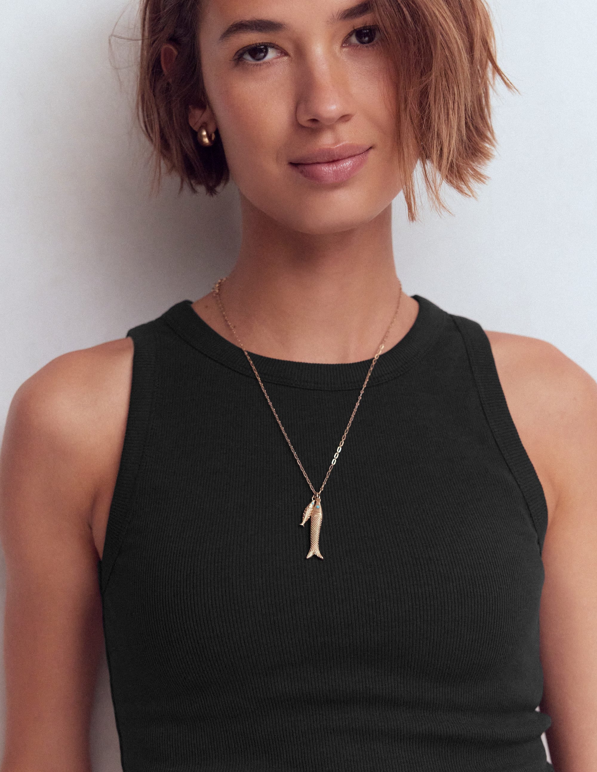 Ribbed Cotton Vest-Black - Image 2