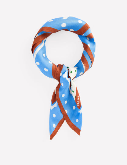 Silk Square Scarf-Multi, Painted Dot-1