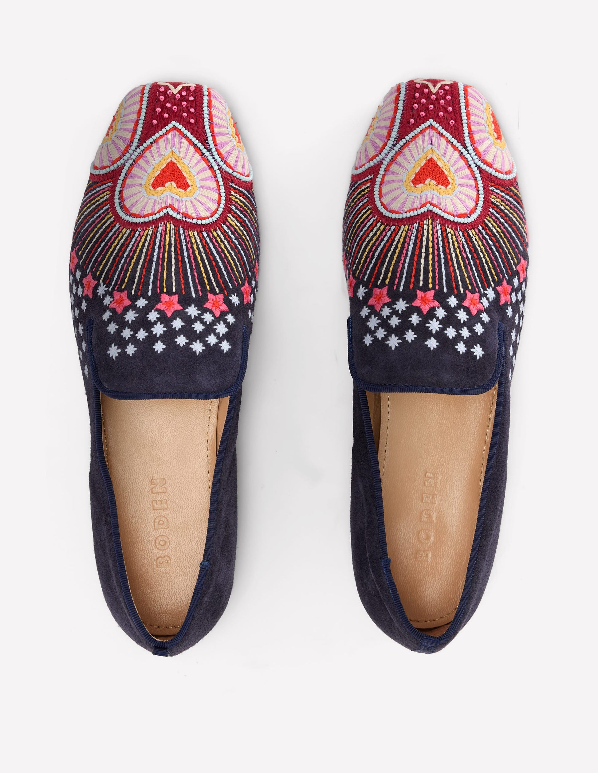 Slipper Cut Loafers-Navy-6