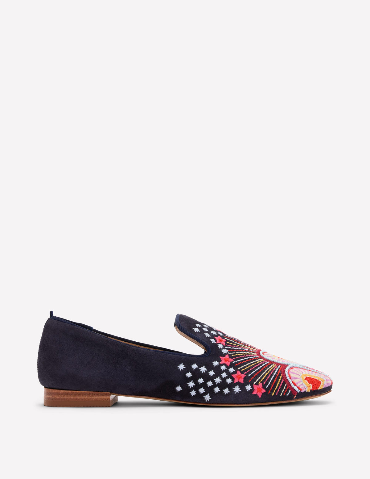 Slipper Cut Loafers-Navy - Image 1
