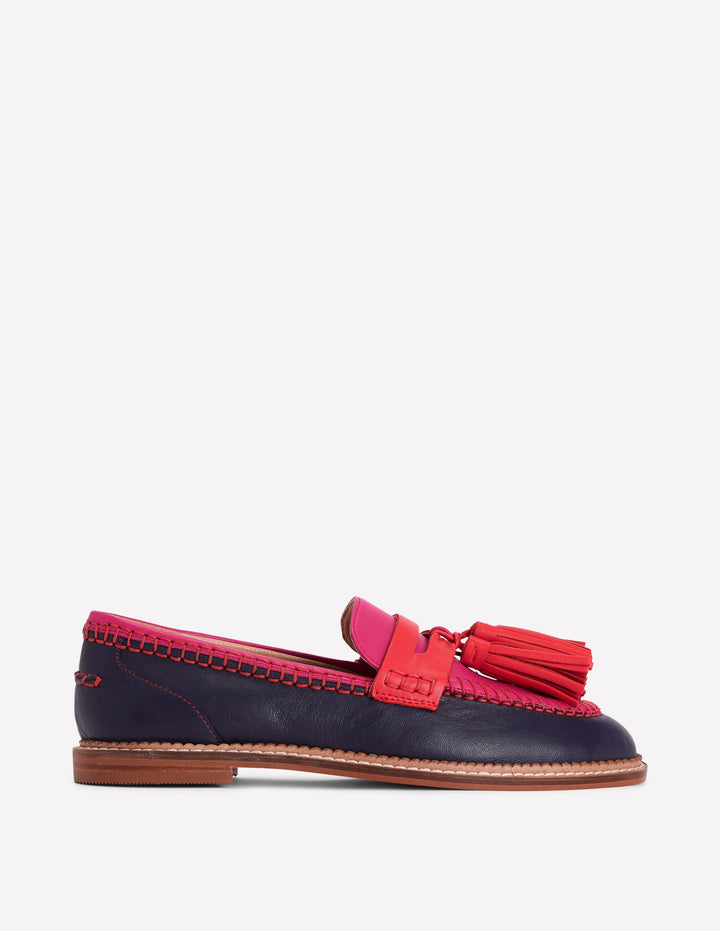 Nya Penny Loafers-Colourblock Tassel