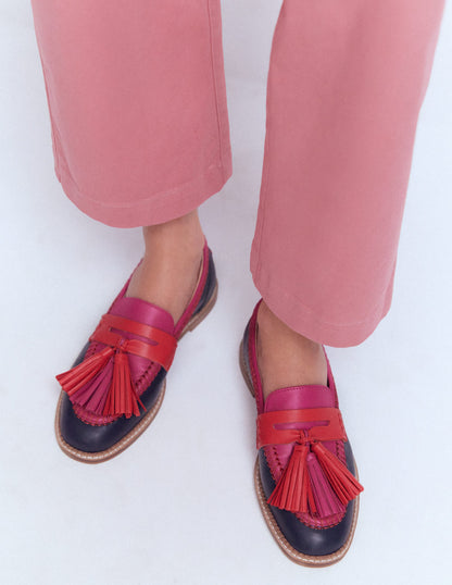 Nya Penny Loafers-Colourblock Tassel-2