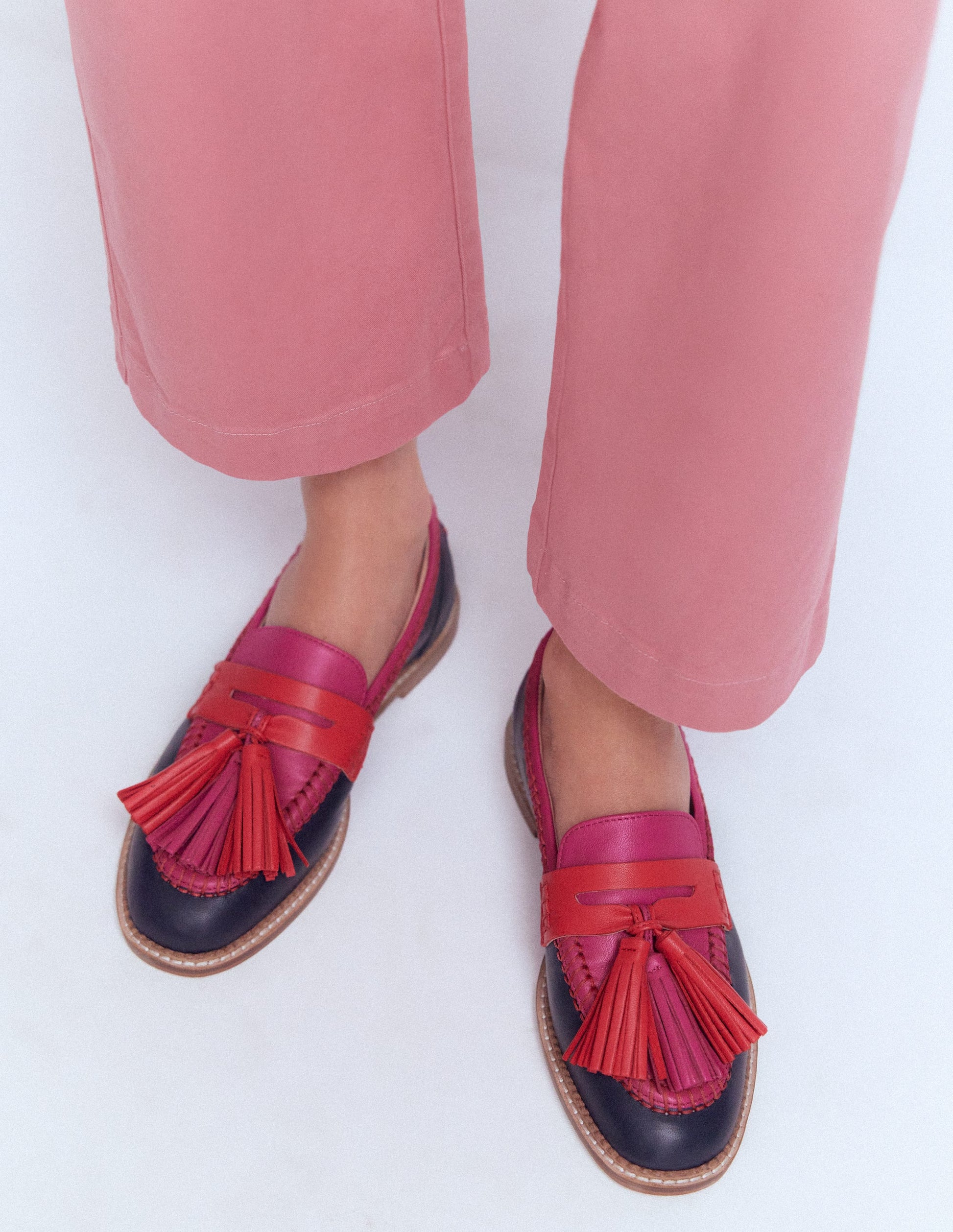 Nya Penny Loafers-Colourblock Tassel-2