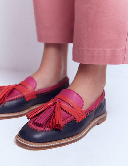 Nya Penny Loafers-Colourblock Tassel-3