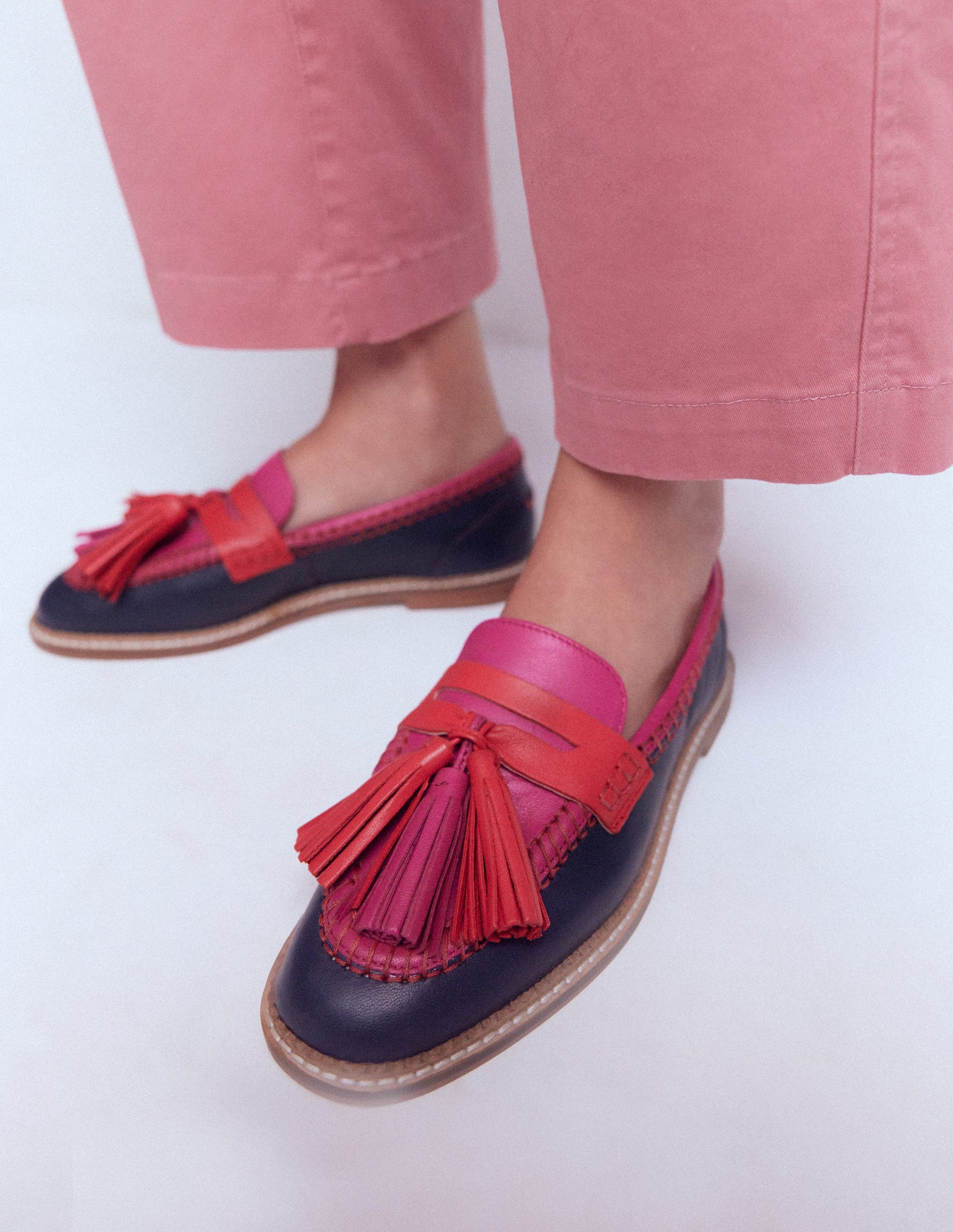 Nya Penny Loafers-Colourblock Tassel-5