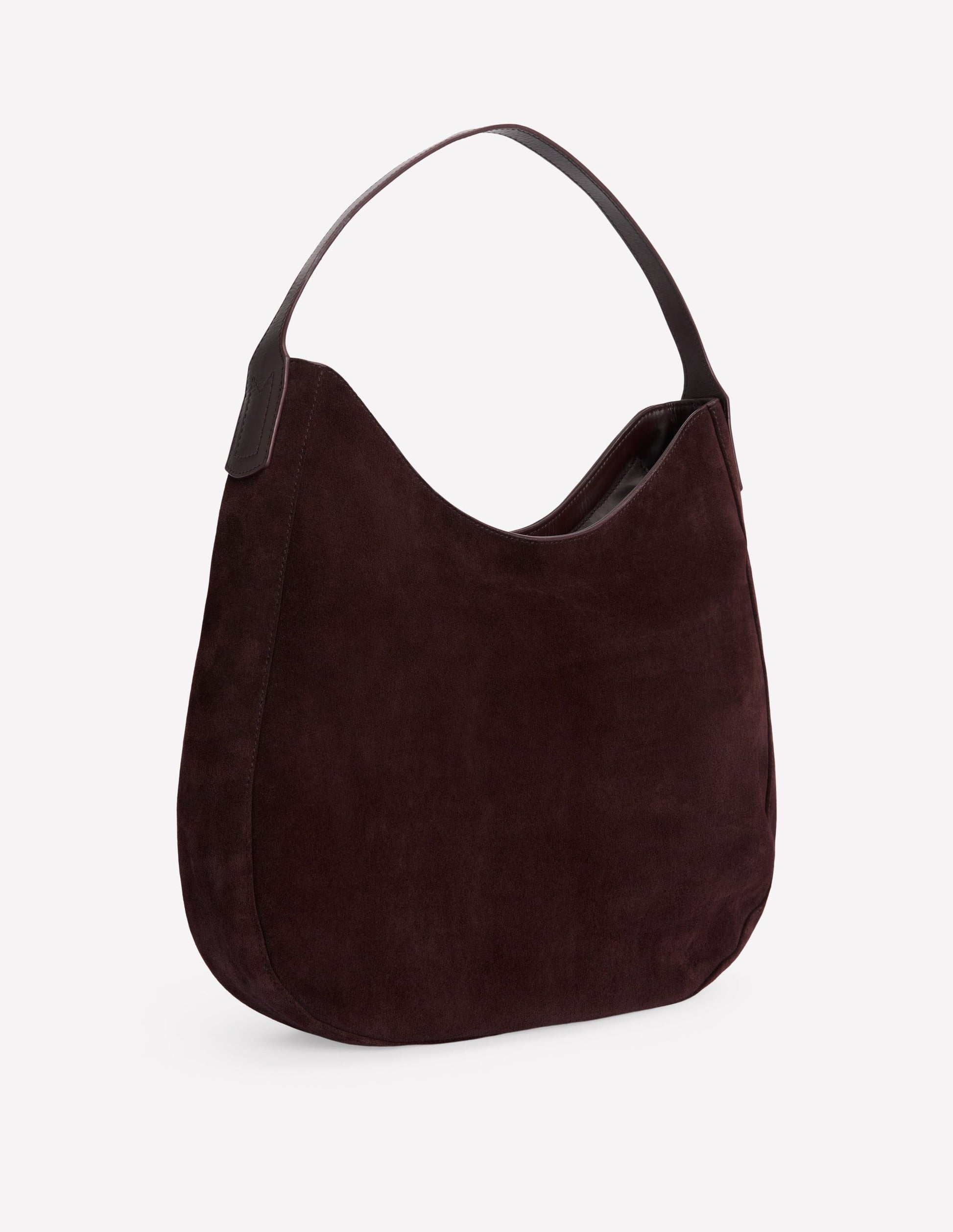 Suede Hobo Bag-Bitter Chocolate-3