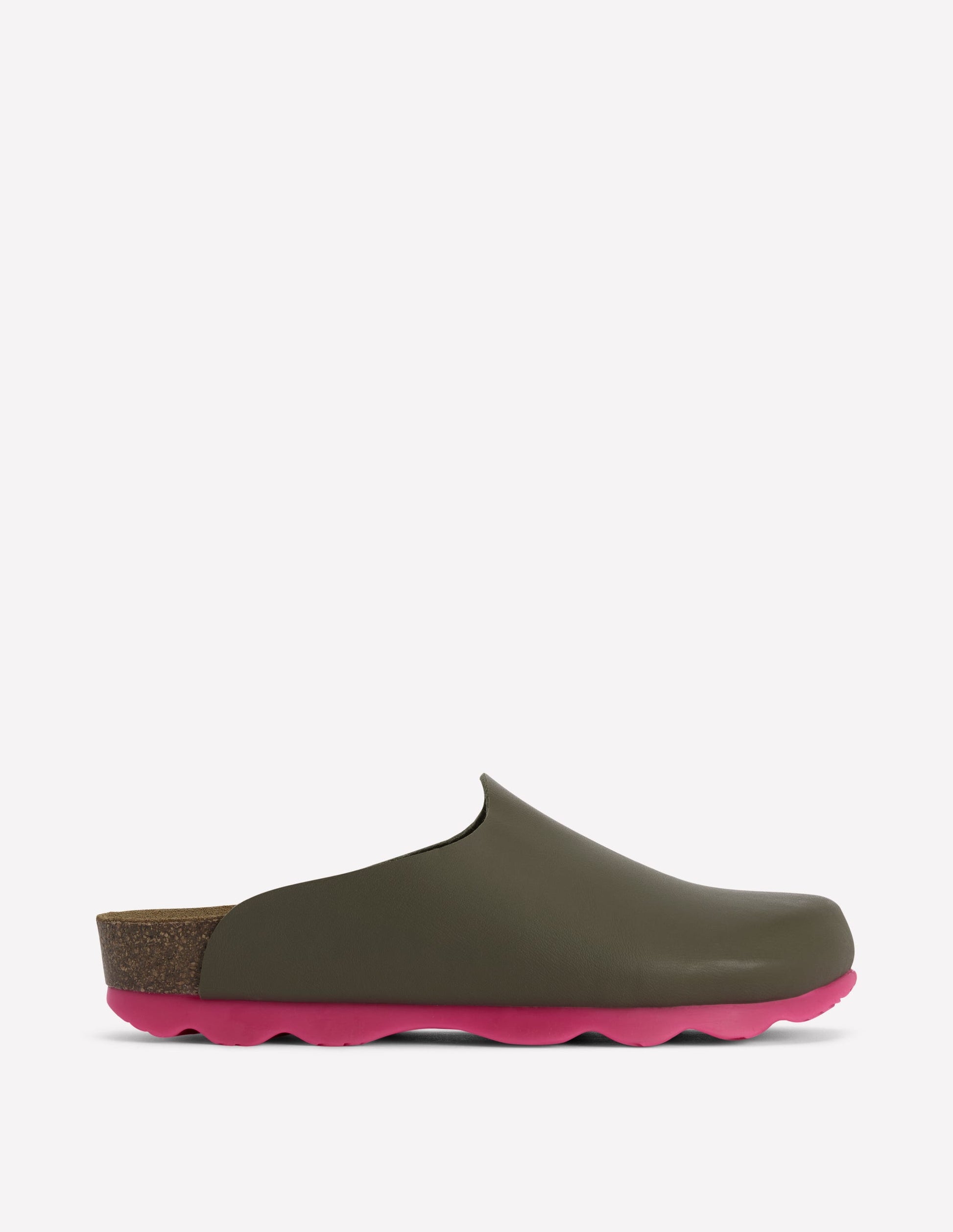 Lyla Colour Block Clogs-Khaki/Pink-1