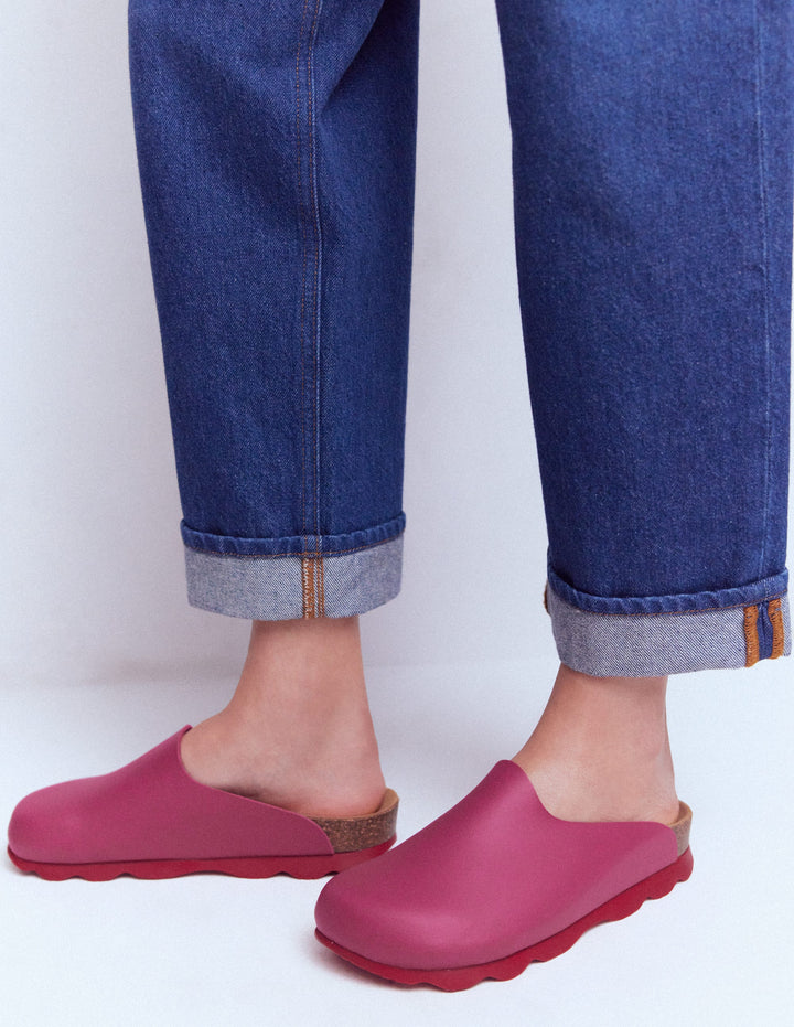 Lyla Colour Block Clogs-Pink/Red