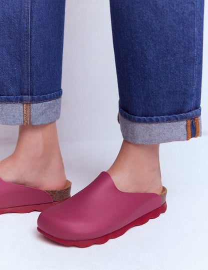 Lyla Colour Block Clogs-Pink/Red-3