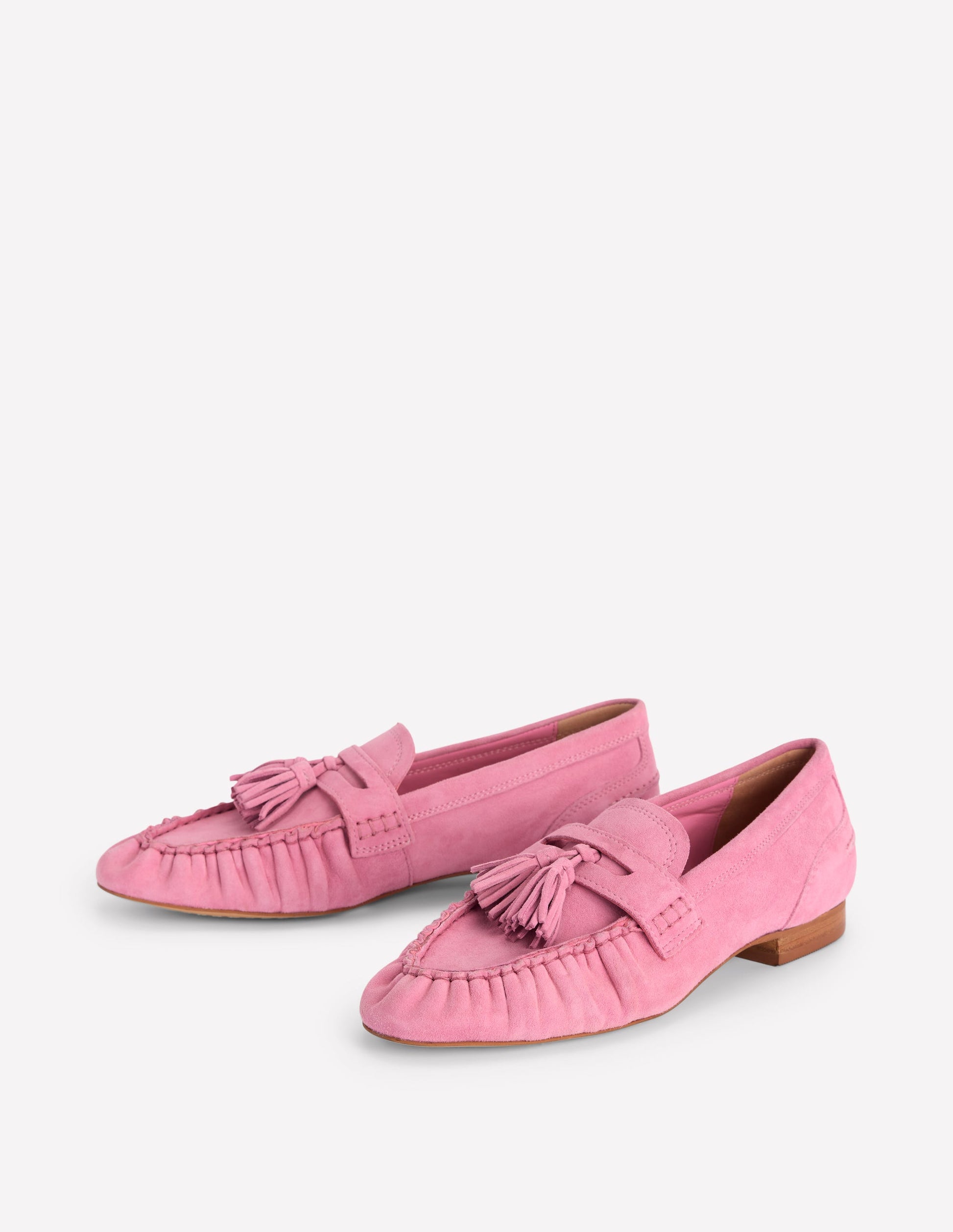 Soft Ruched Loafers-Pink Parfait-4