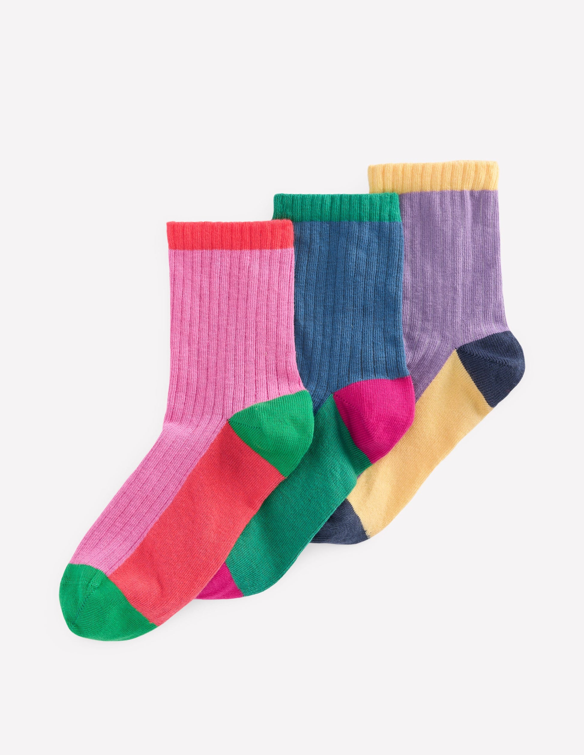 Colourblock Socks-Multi-1