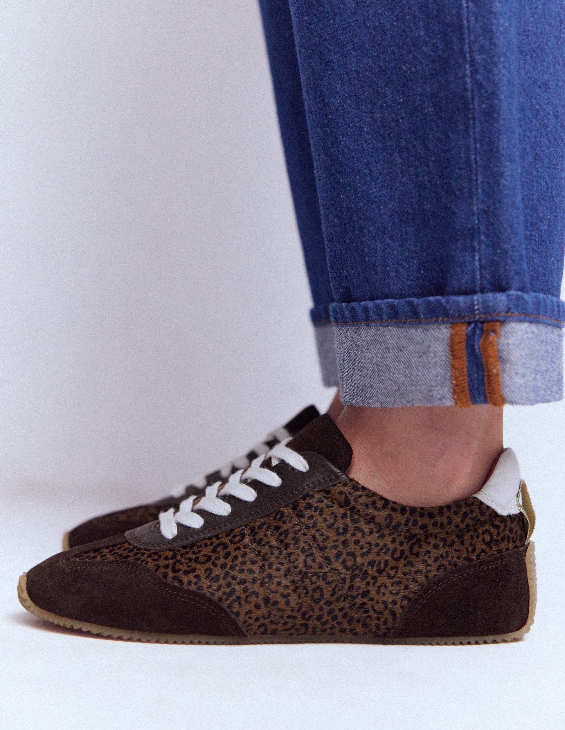 Delphine Slim Sole Trainers-Leopard-1