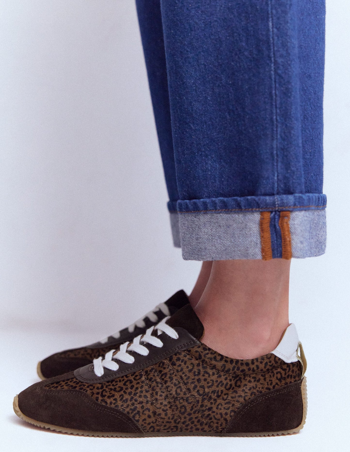 Delphine Slim Sole Trainers-Leopard
