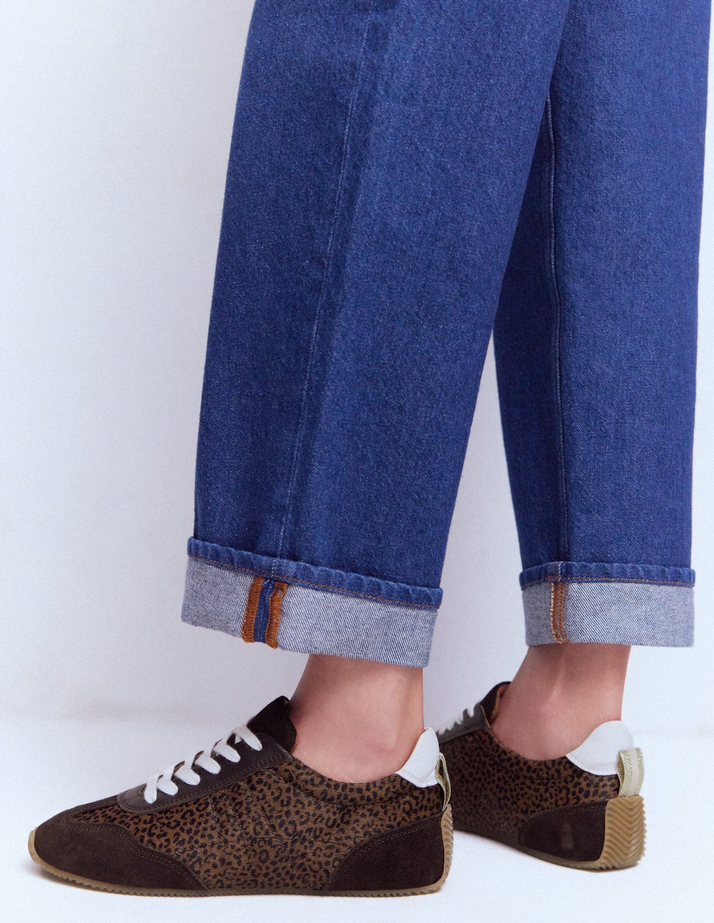 Delphine Slim Sole Trainers-Leopard