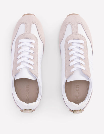 Delphine Slim Sole Trainers-White Mix-5