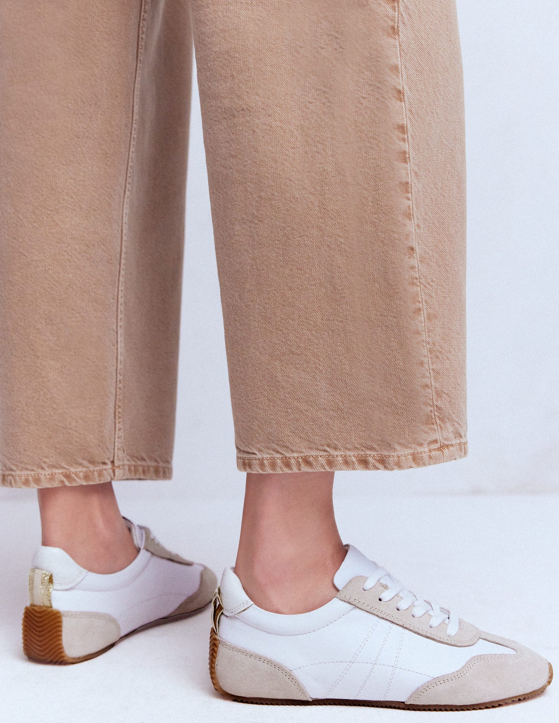 Delphine Slim Sole Trainers-White Mix-1