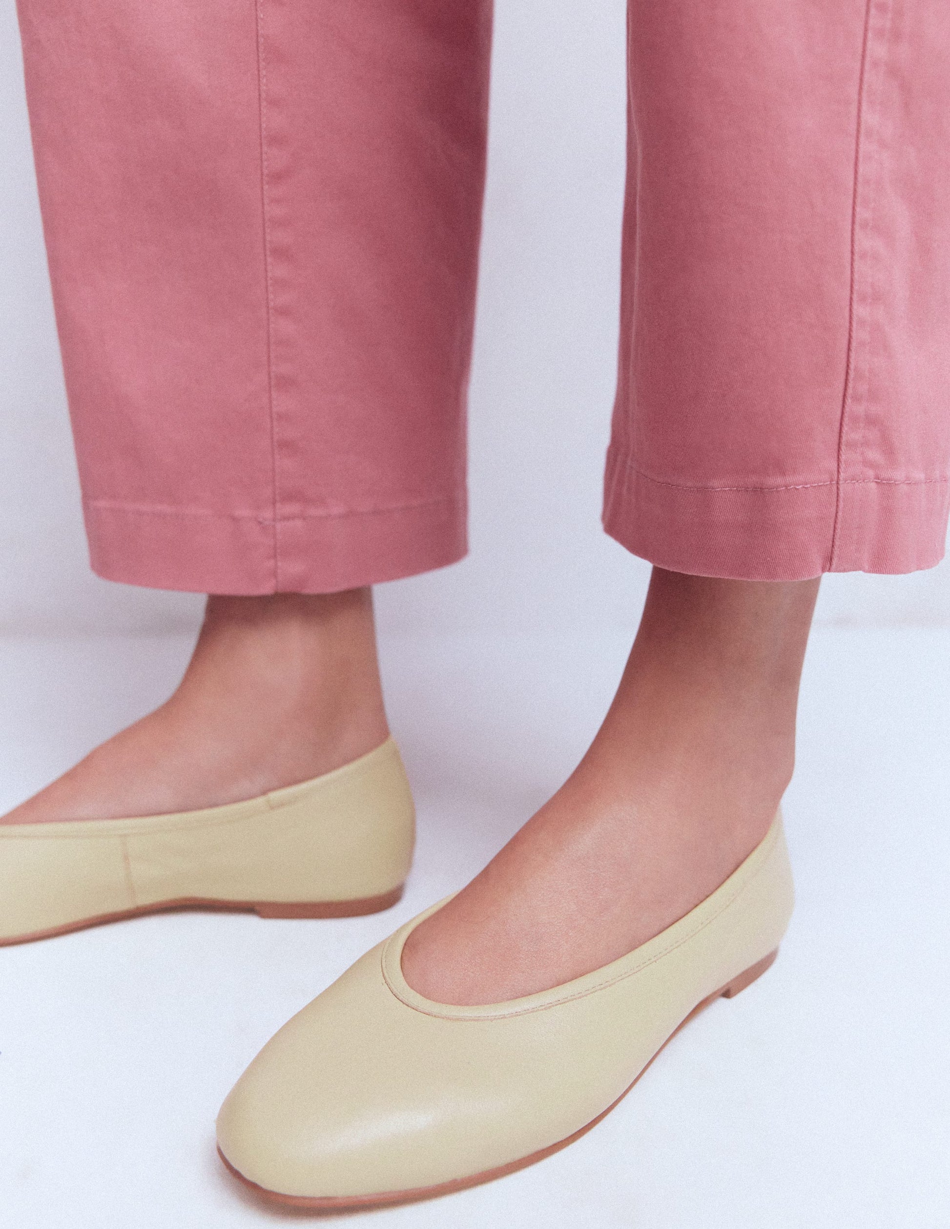 High Cut Ballet Flats-Butter Yellow-3