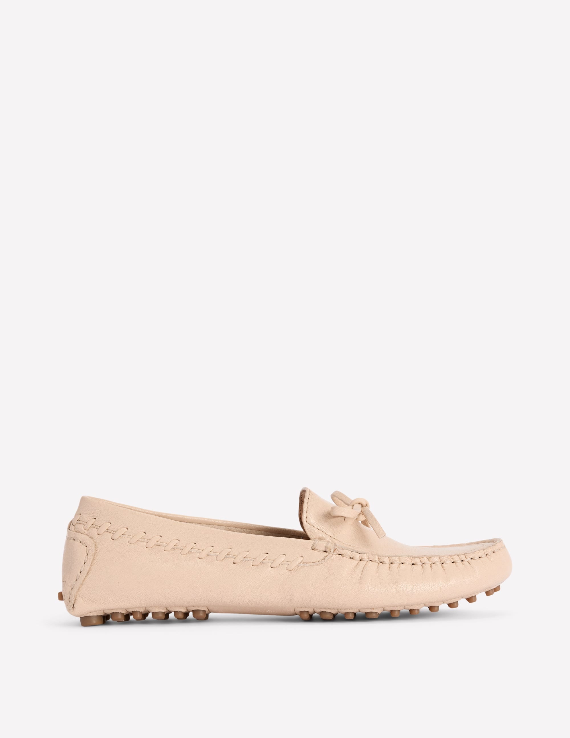 Heidi Stitched Soft Loafers-Ecru - Image 1
