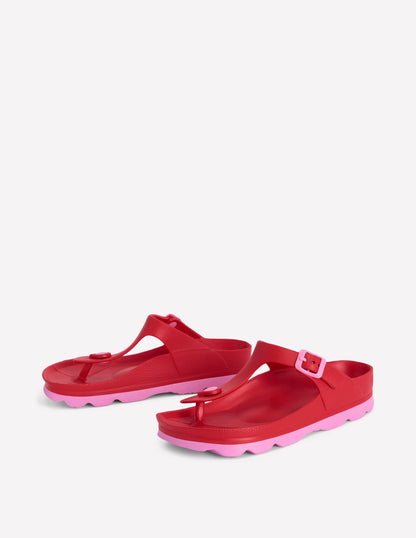 Lyla Toe Post Sandals-Red/Pink-3