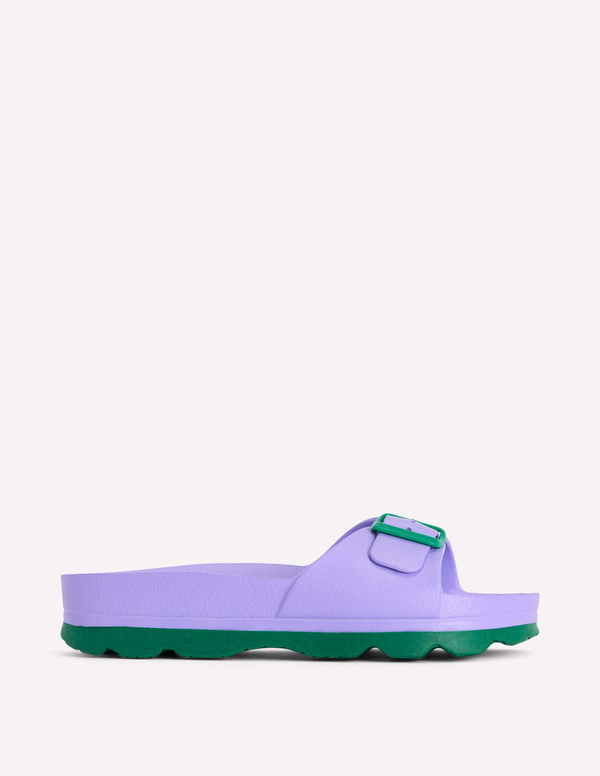 Lyla Single Buckle Sliders-Lilac/Green - Image 3