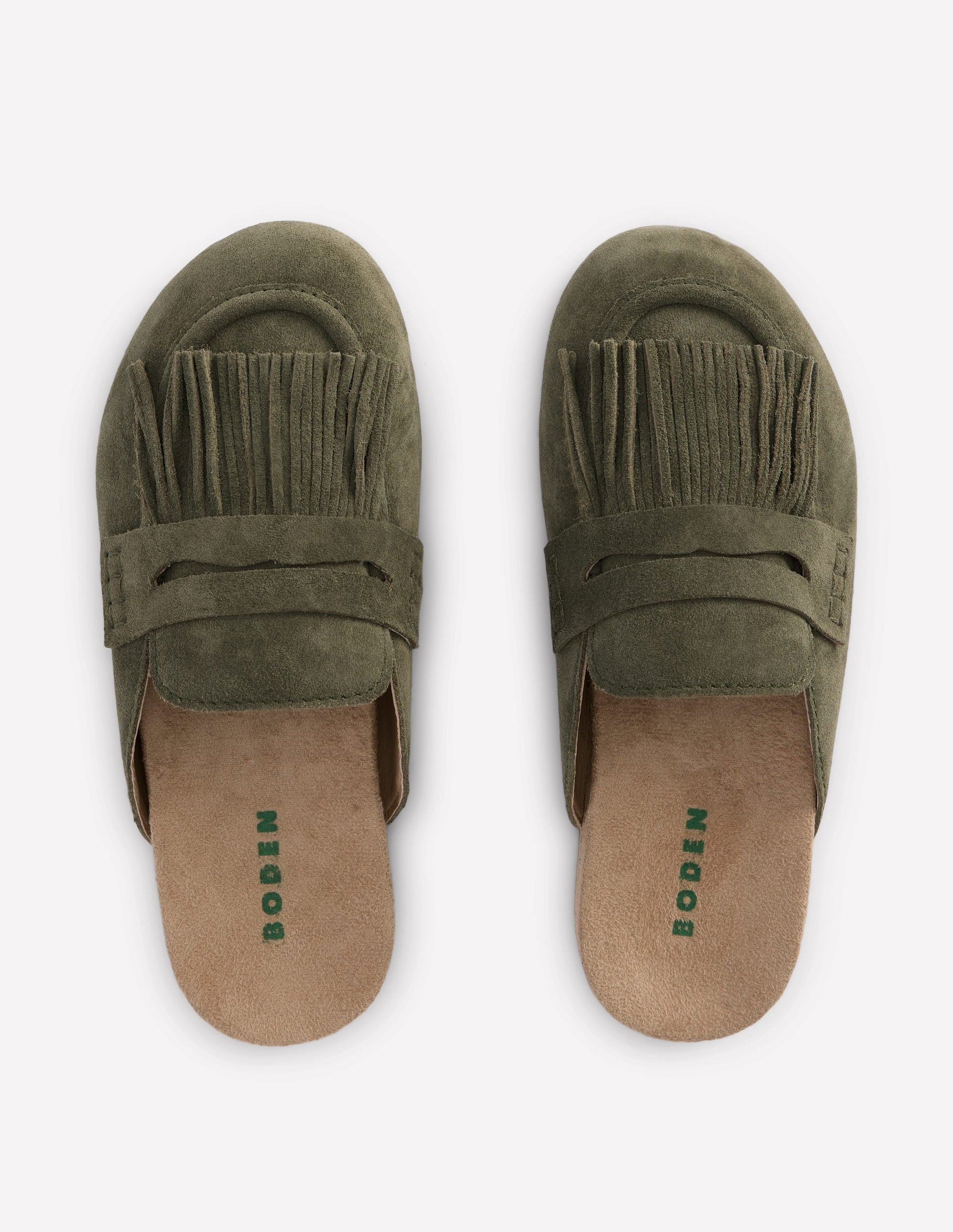 Etta Ghillie Mule Clogs-Deep Olive-6