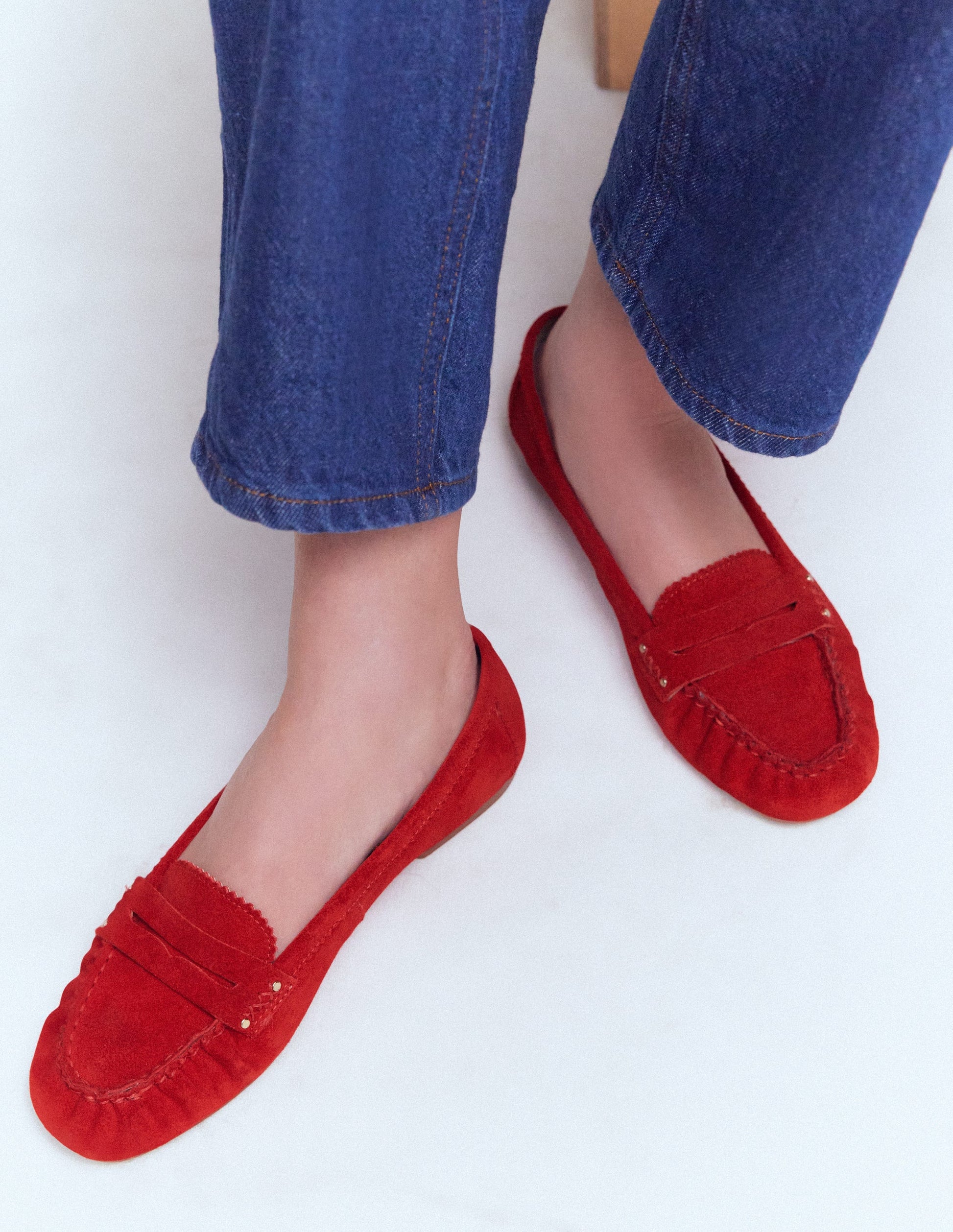 Classic Penny Loafers-Red-2