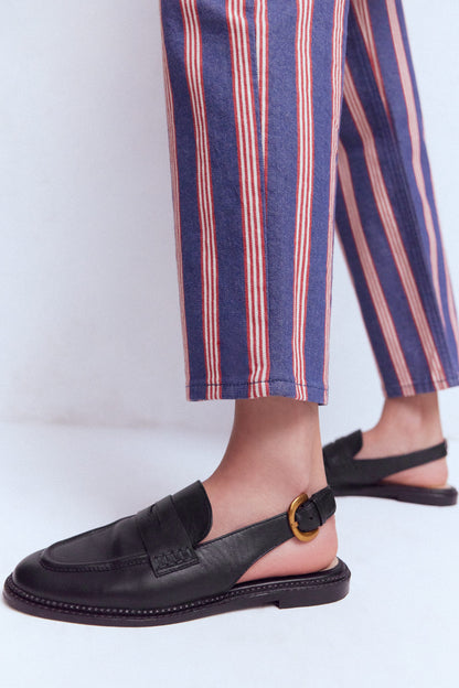 Slingback Penny Loafer-Black-3