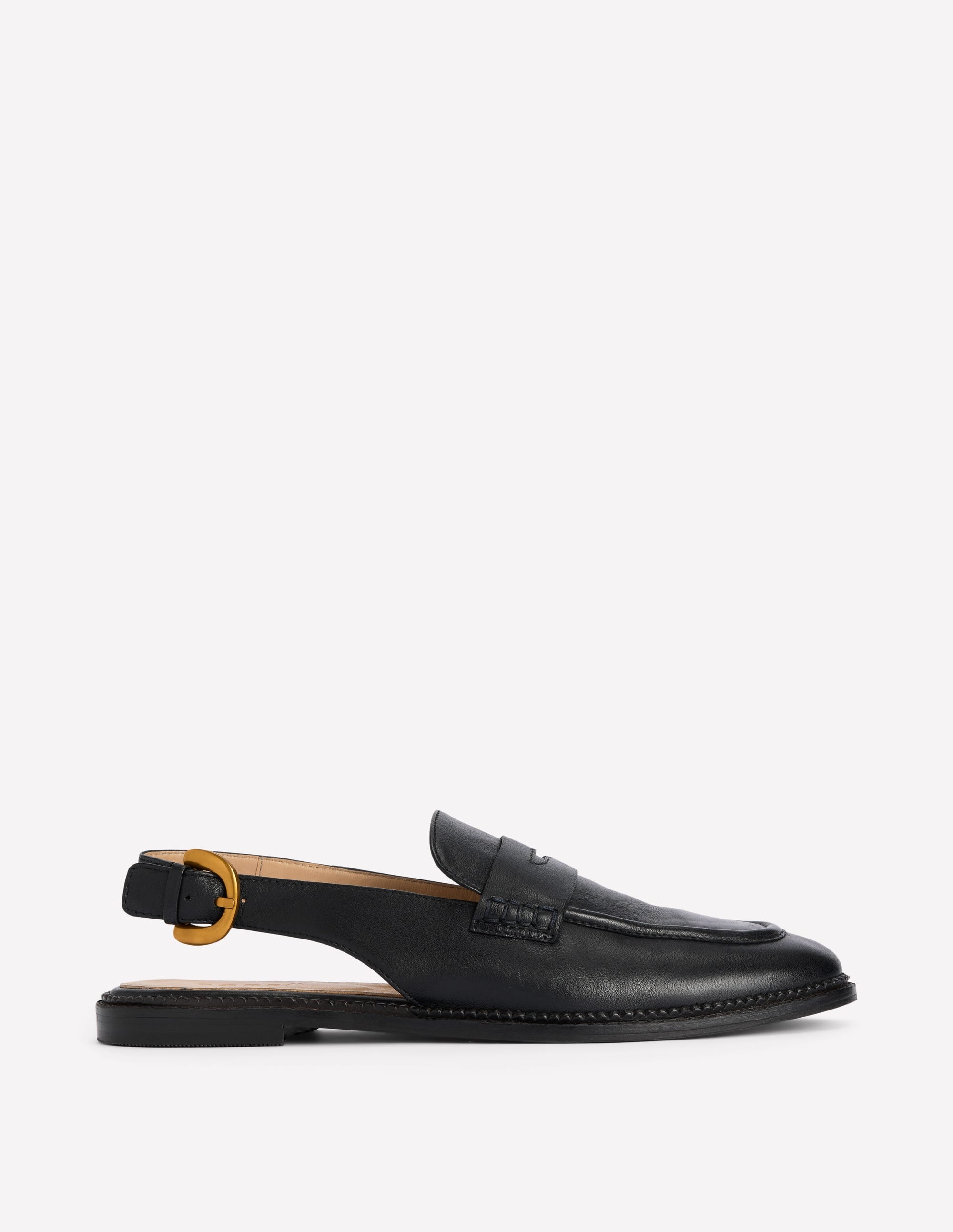 Nya Slingback Penny Loafers-Black - Image 1