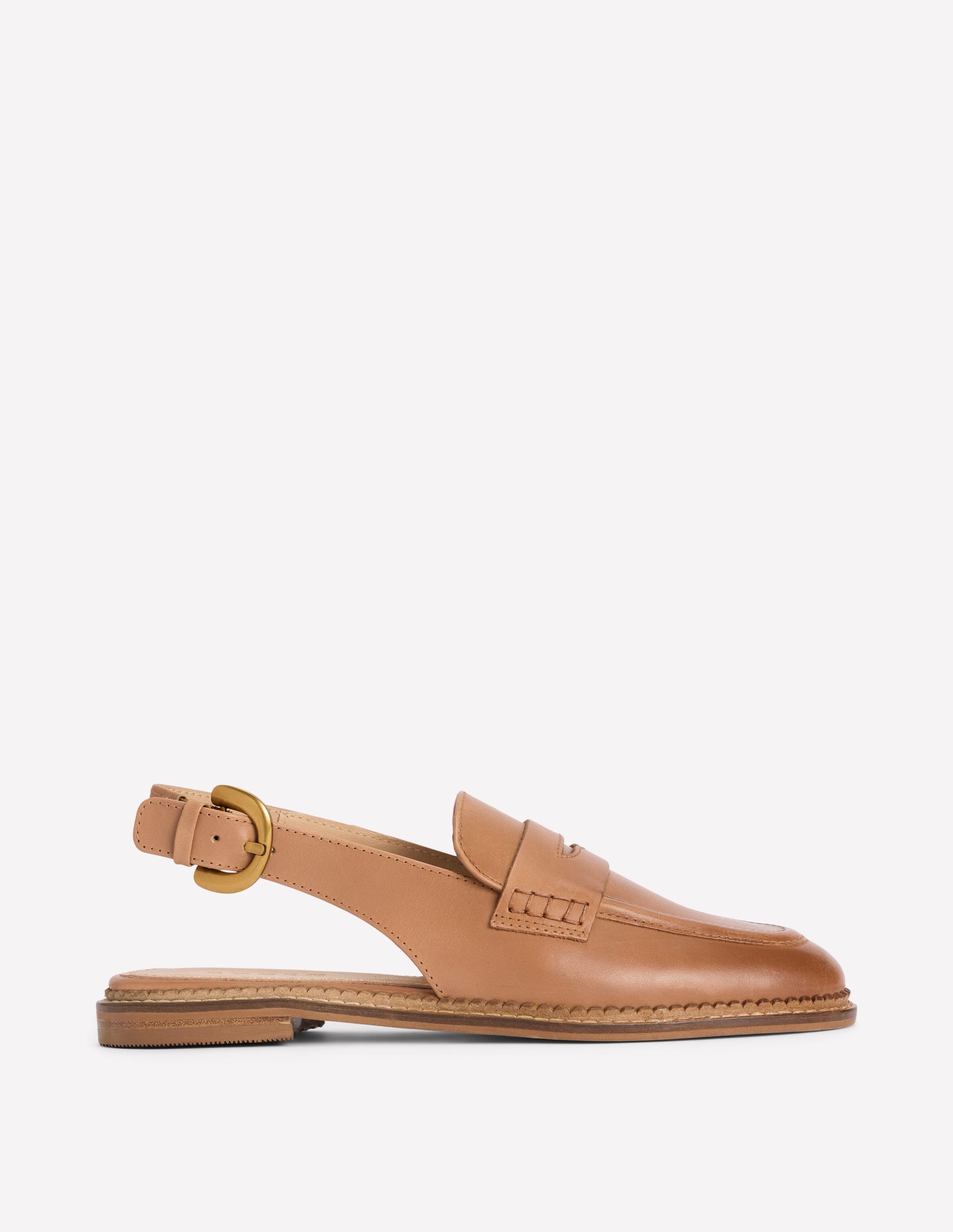 Nya Slingback Penny Loafers-Tan-1