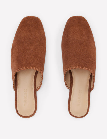 Mule Slipper Loafer-Tan Suede-5
