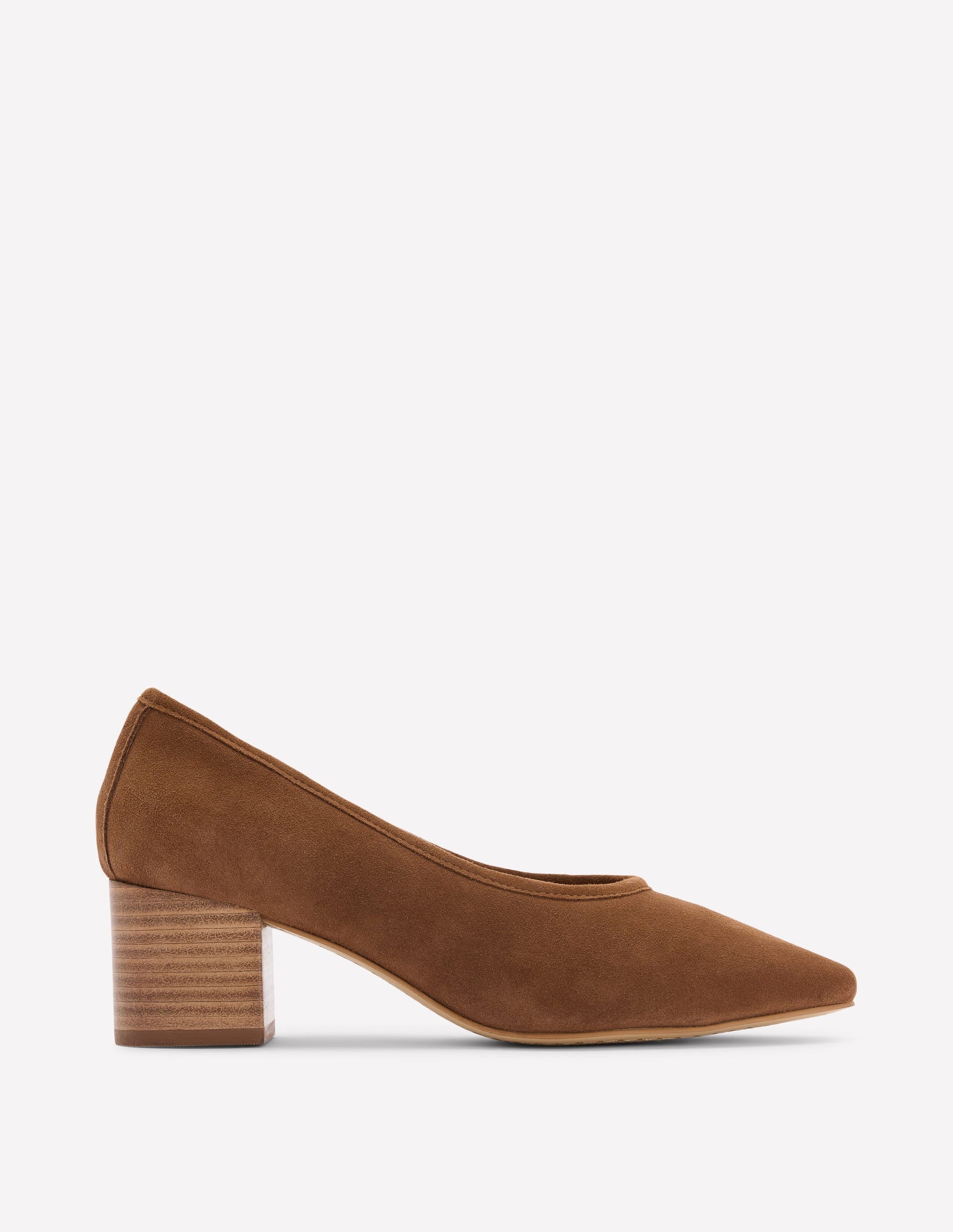 Closed Back Block Heel-Raw Umber-1
