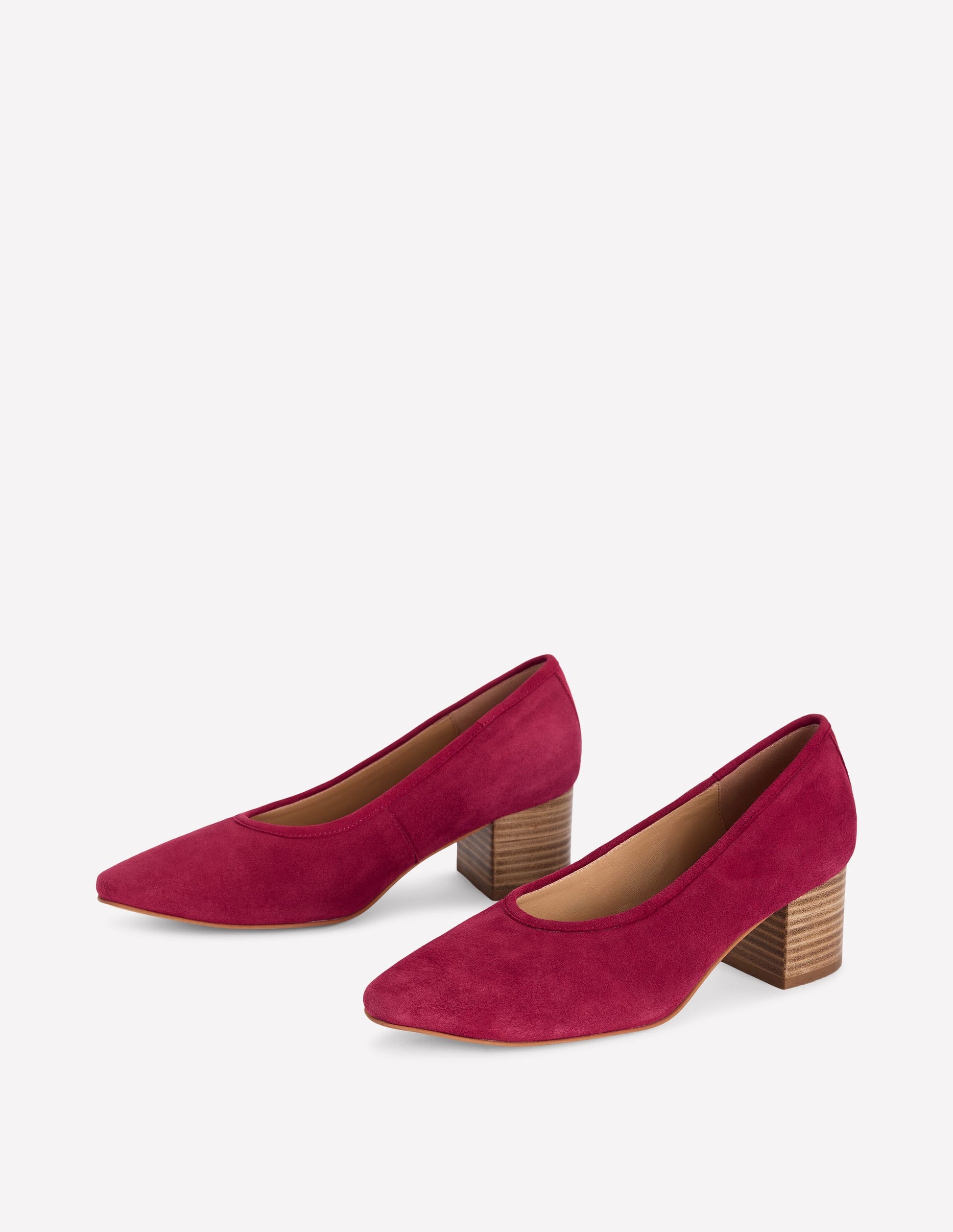 Closed Back Block Heel-Red-3