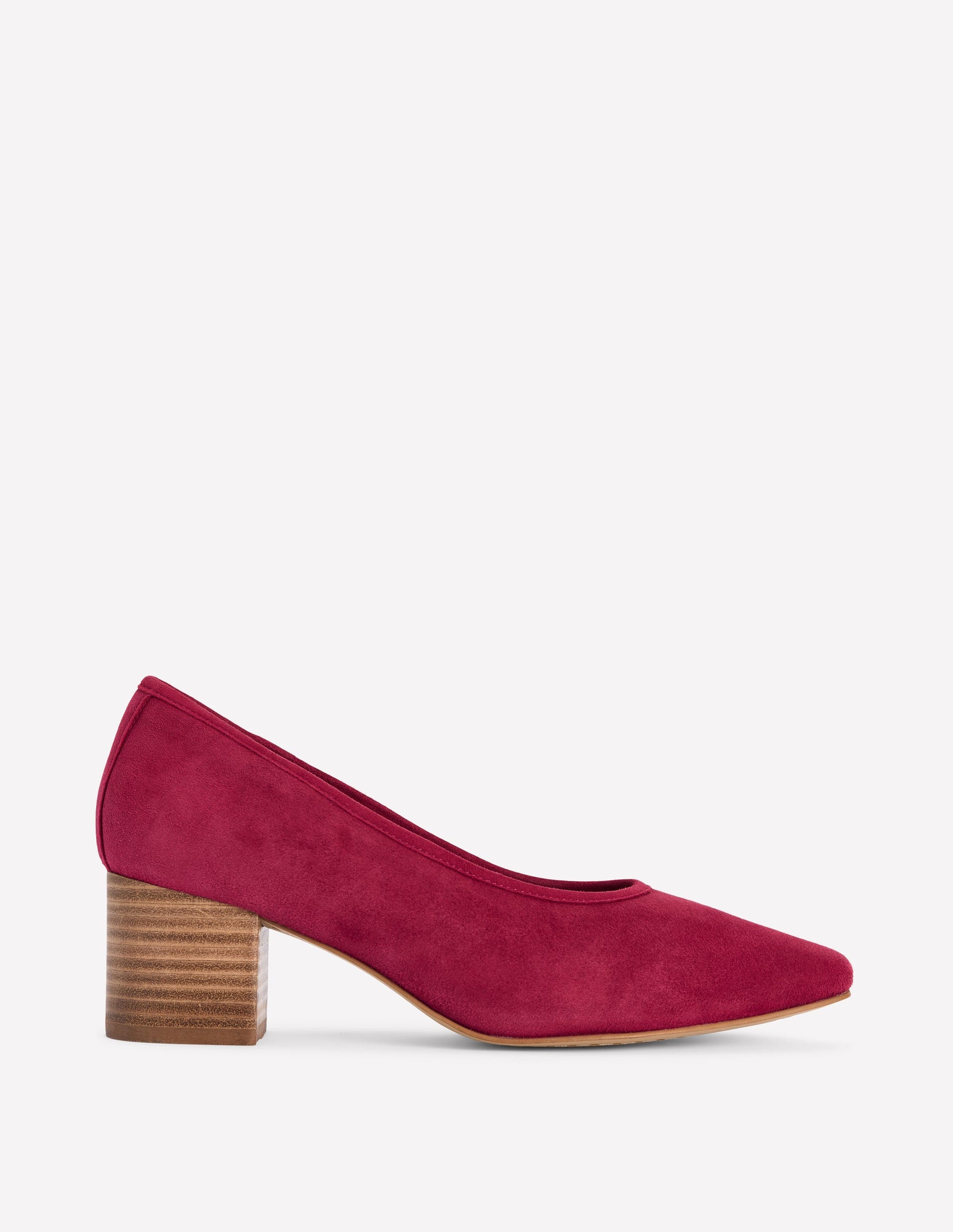 Closed Back Block Heel-Red-1