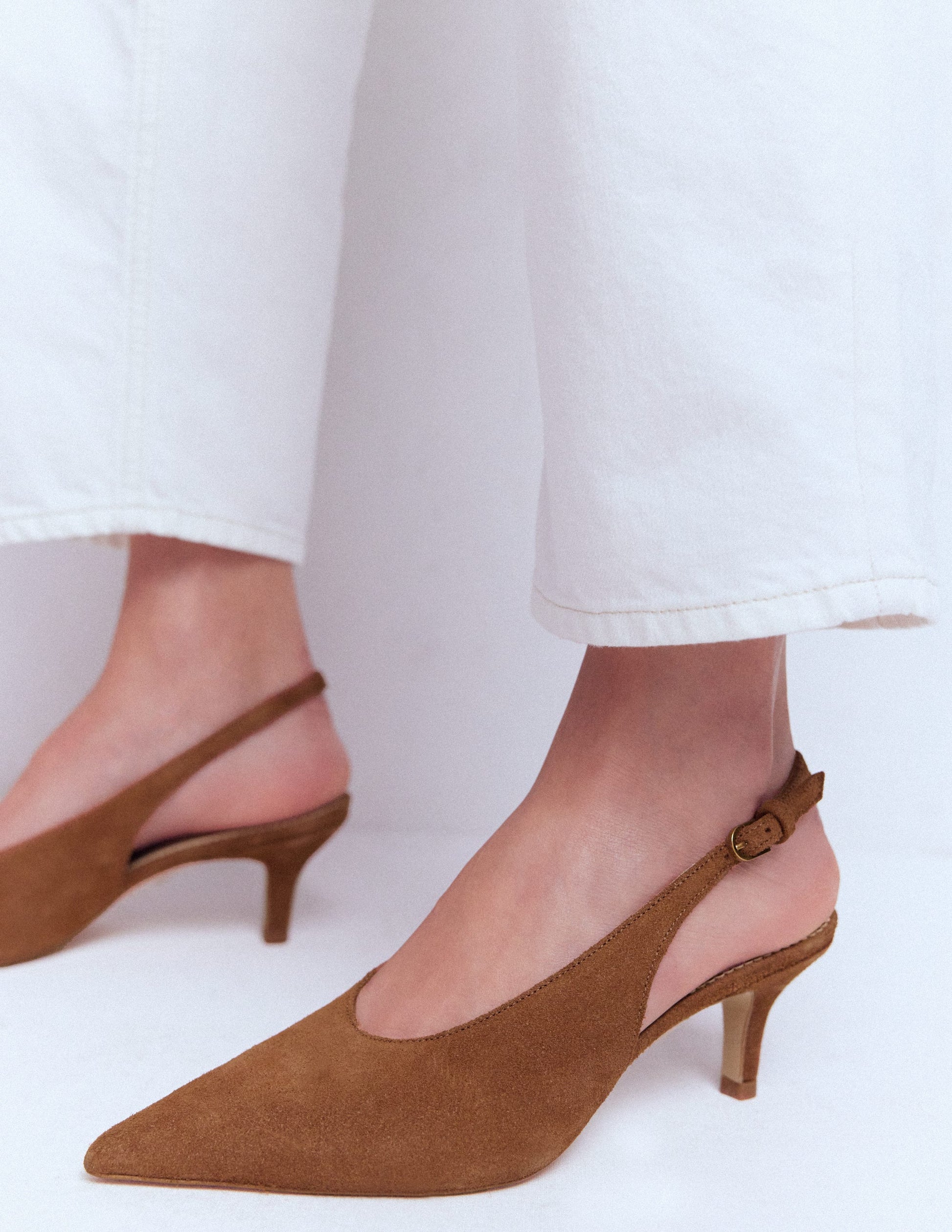 High Cut Slingback Court-Tan-2