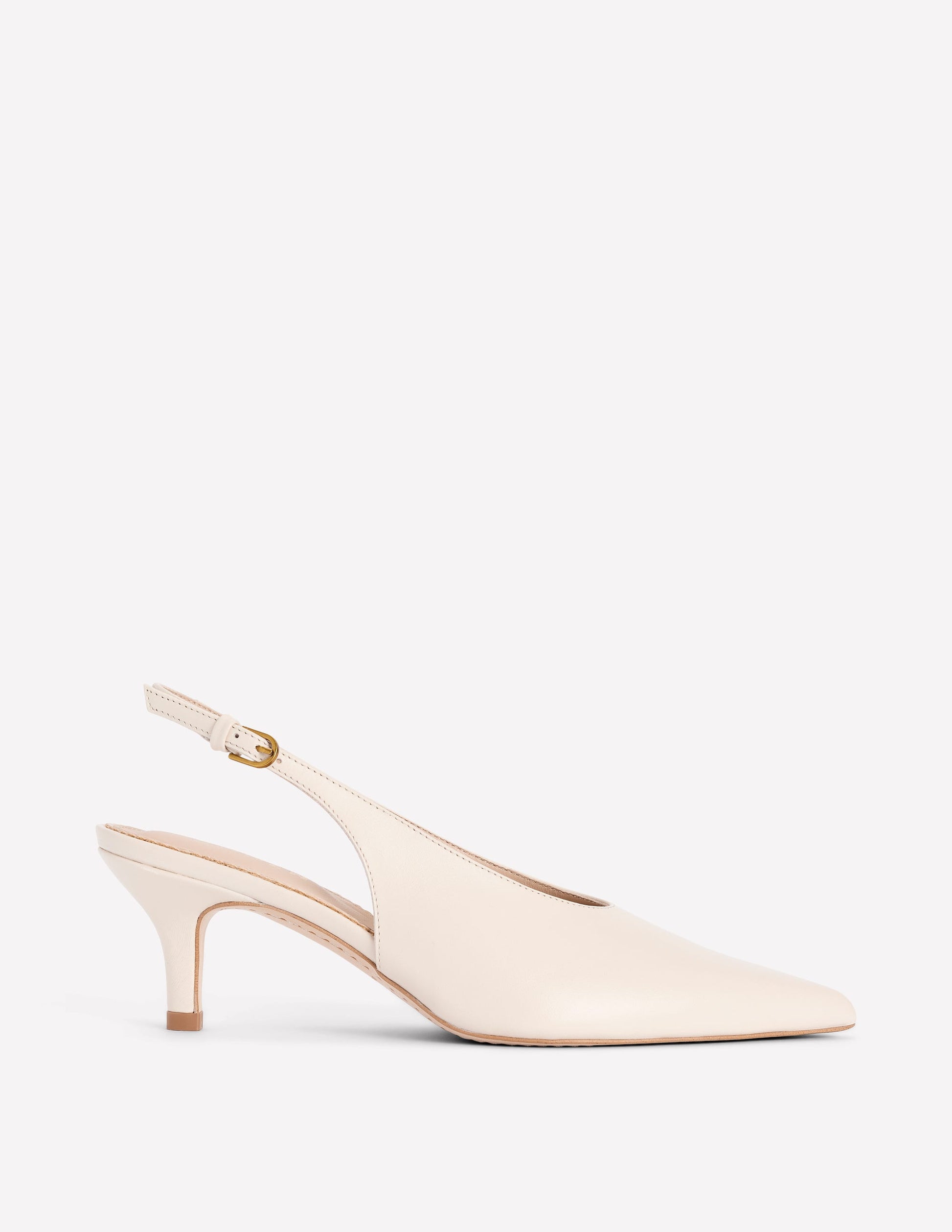 High Cut Slingback Court-Ecru-1