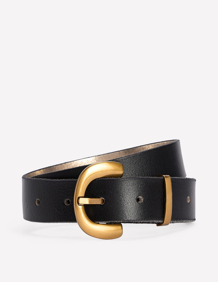 Chunky Buckle Belt-Black