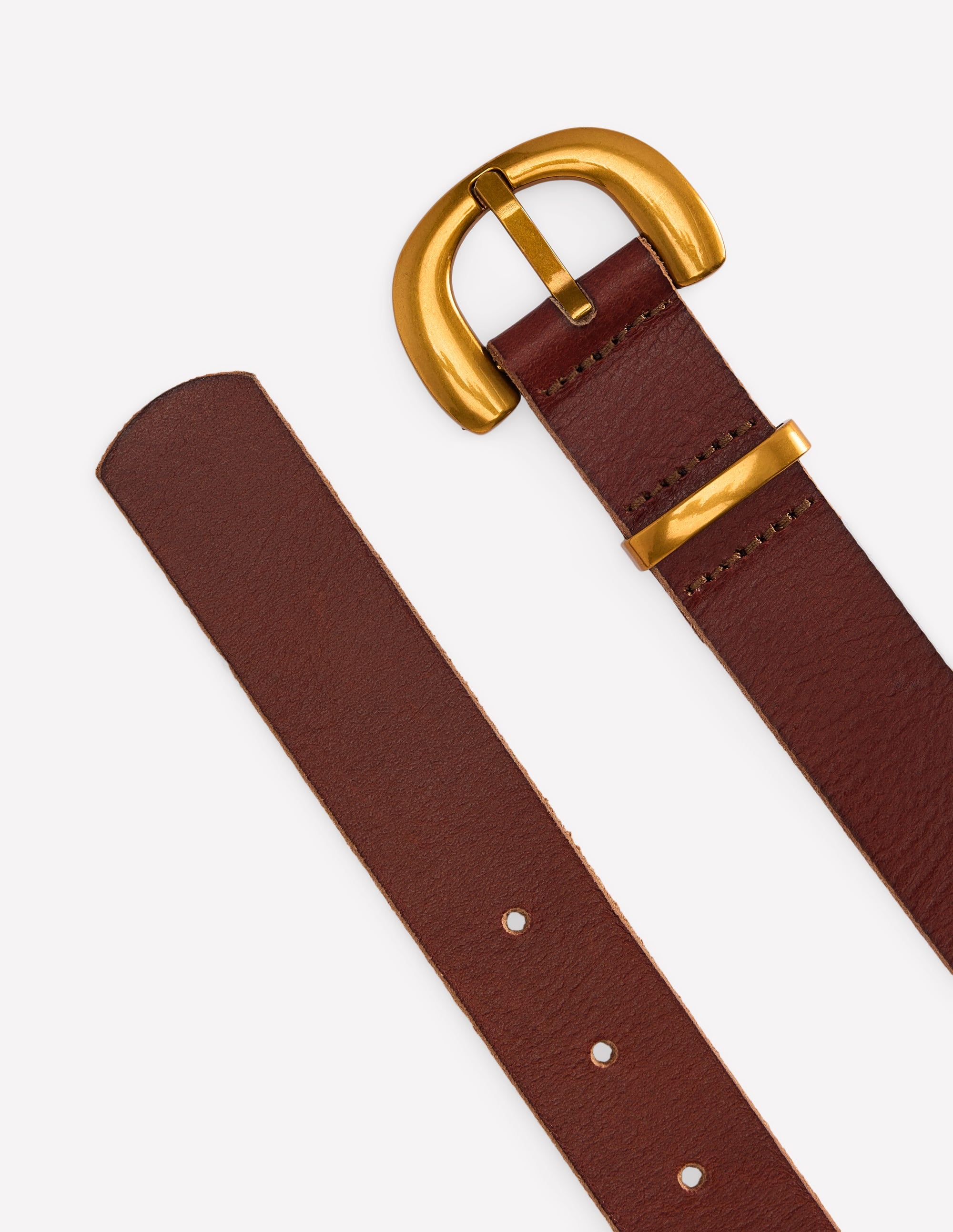 Chunky Buckle Belt-Dark Tan - Image 3