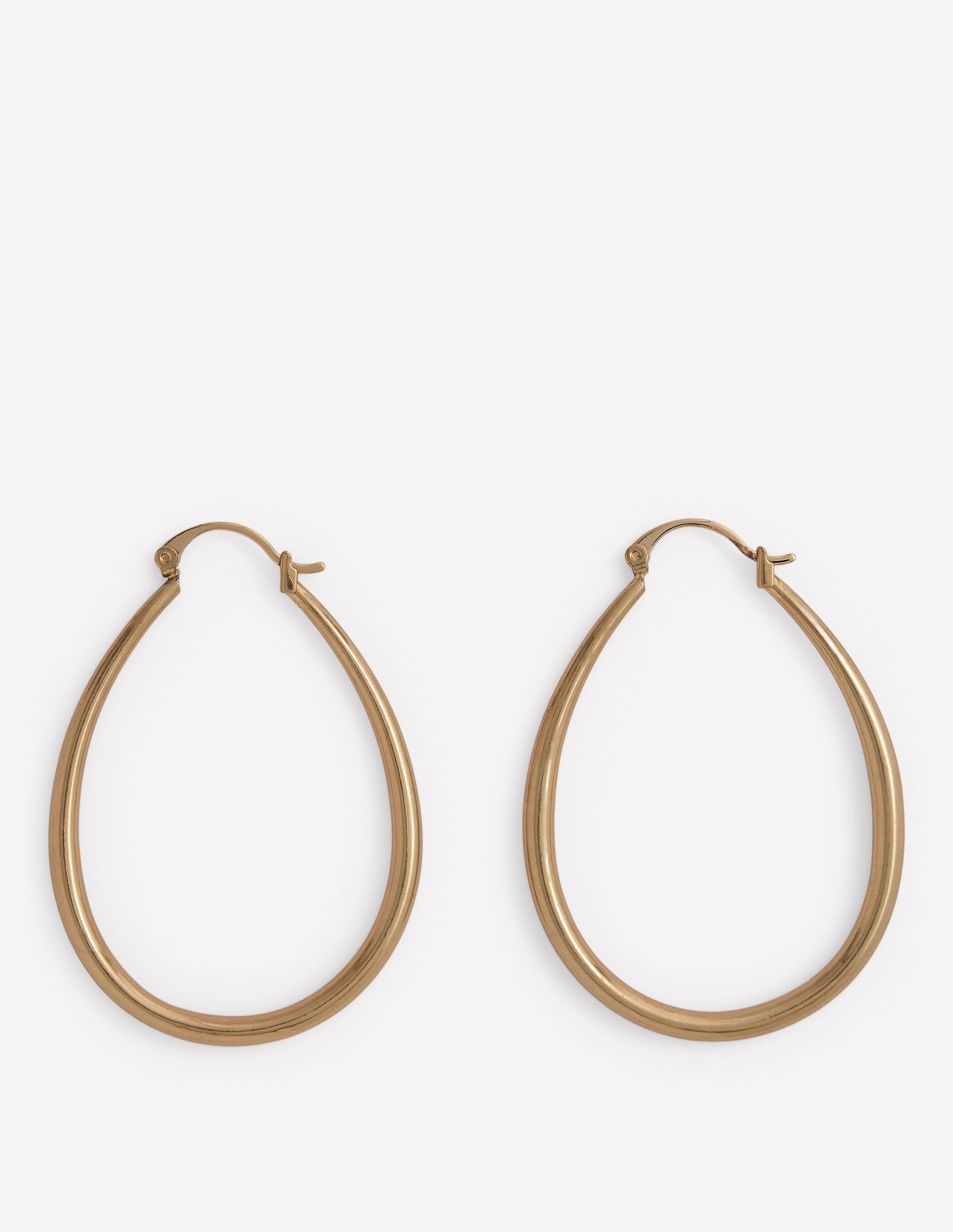 Large Clean Metal Hoops-Gold Colour-1