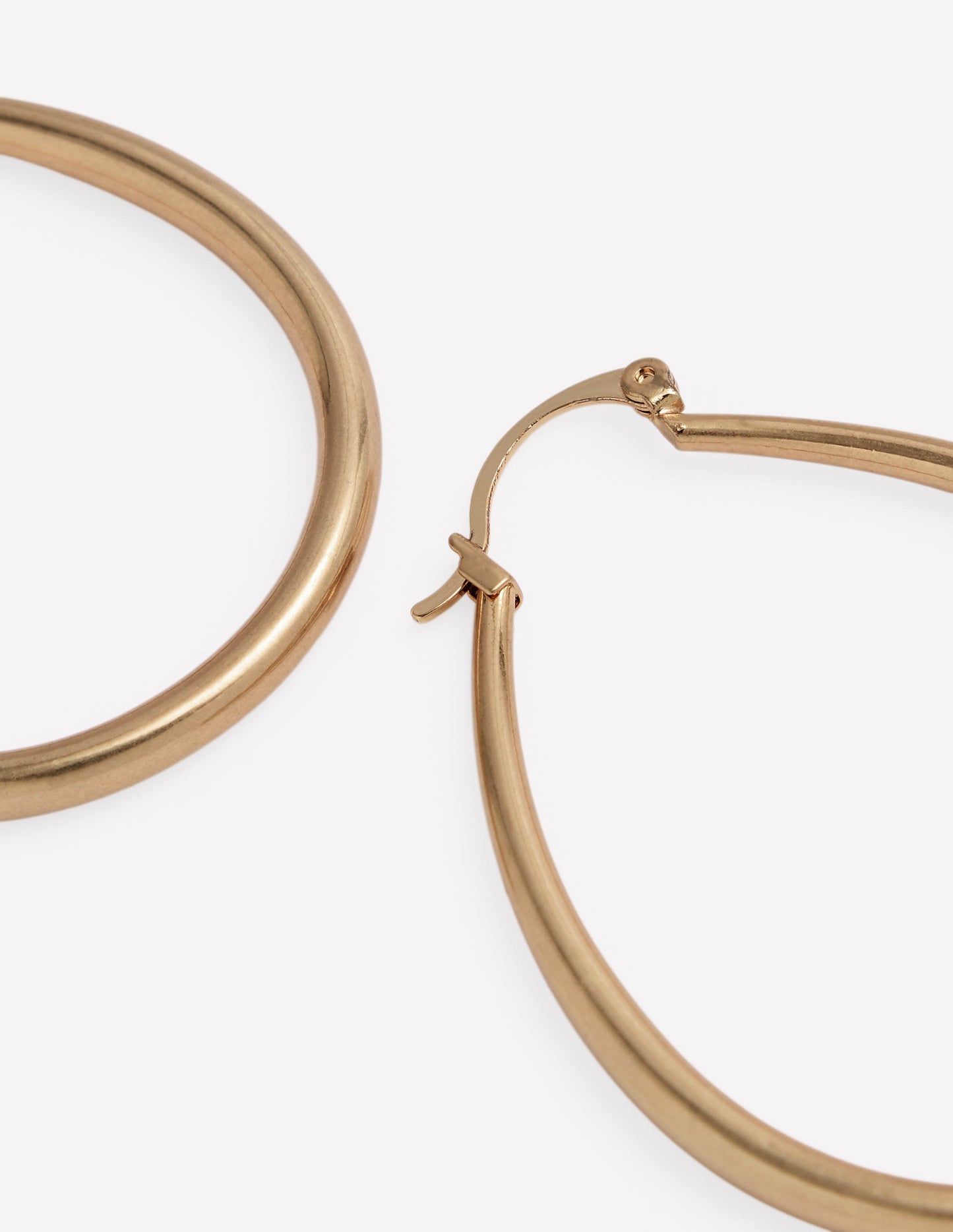 Large Clean Metal Hoops-Gold Colour
