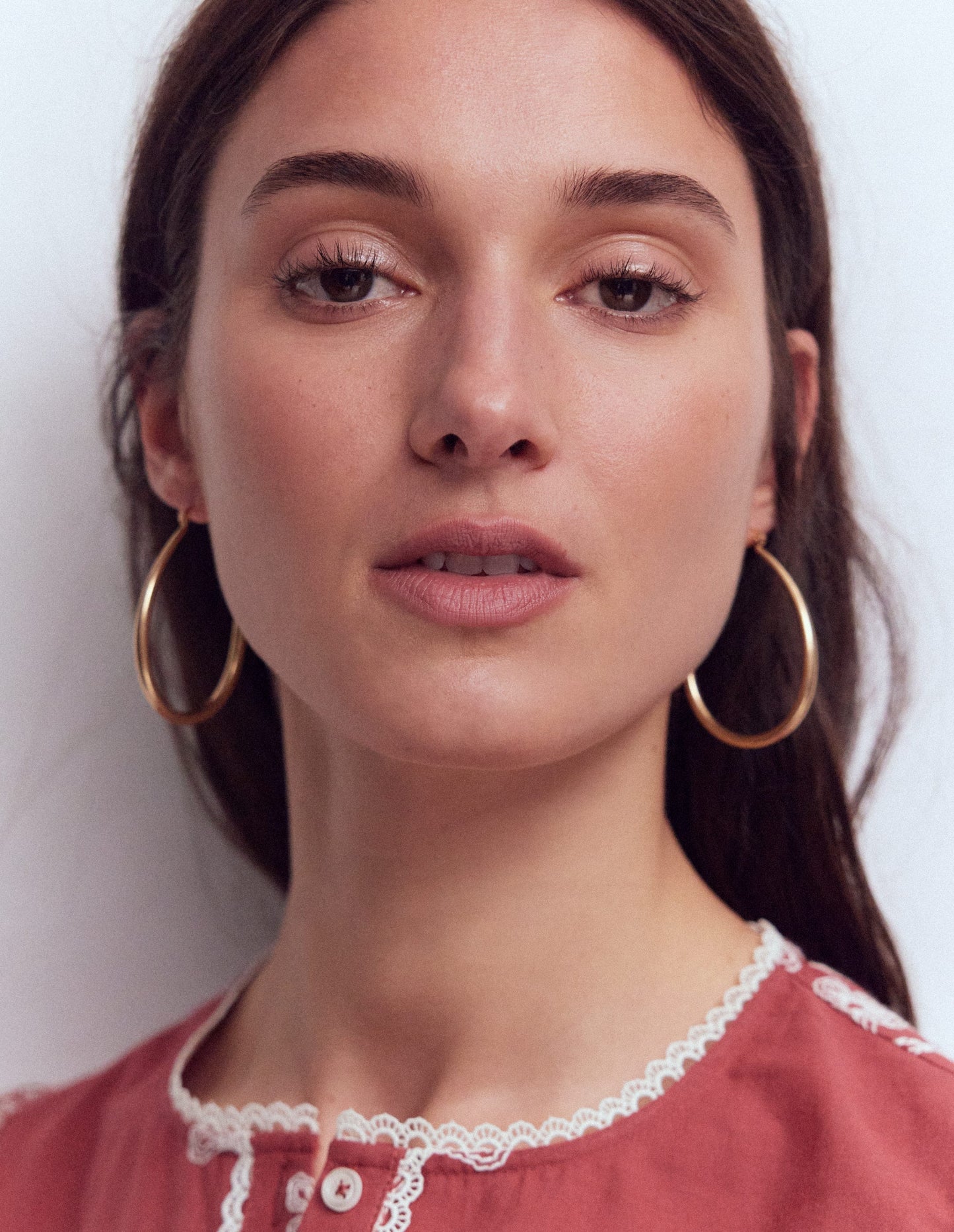 Large Clean Metal Hoops-Gold Colour