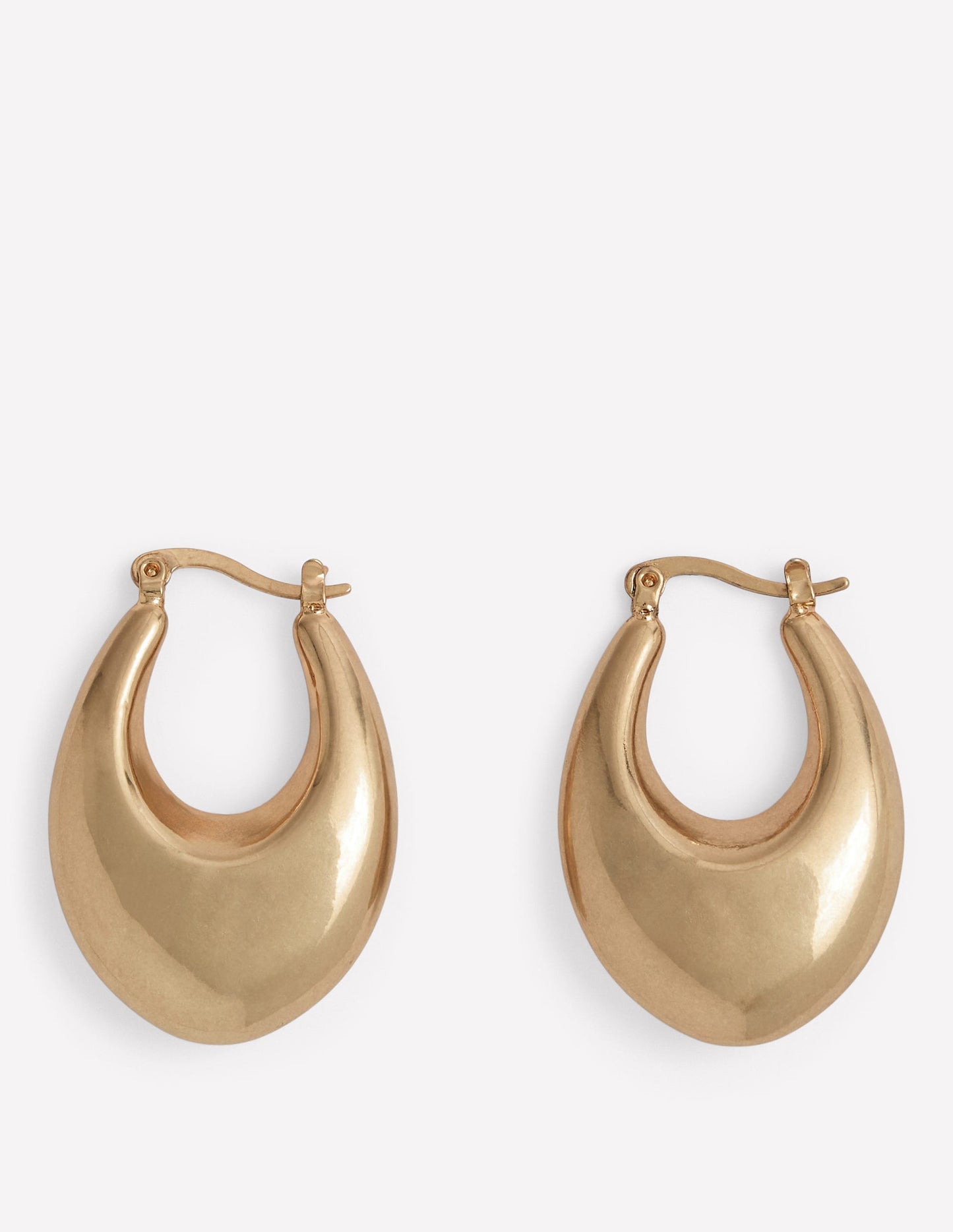 Chunky Clean Metal Hoops-Gold Colour