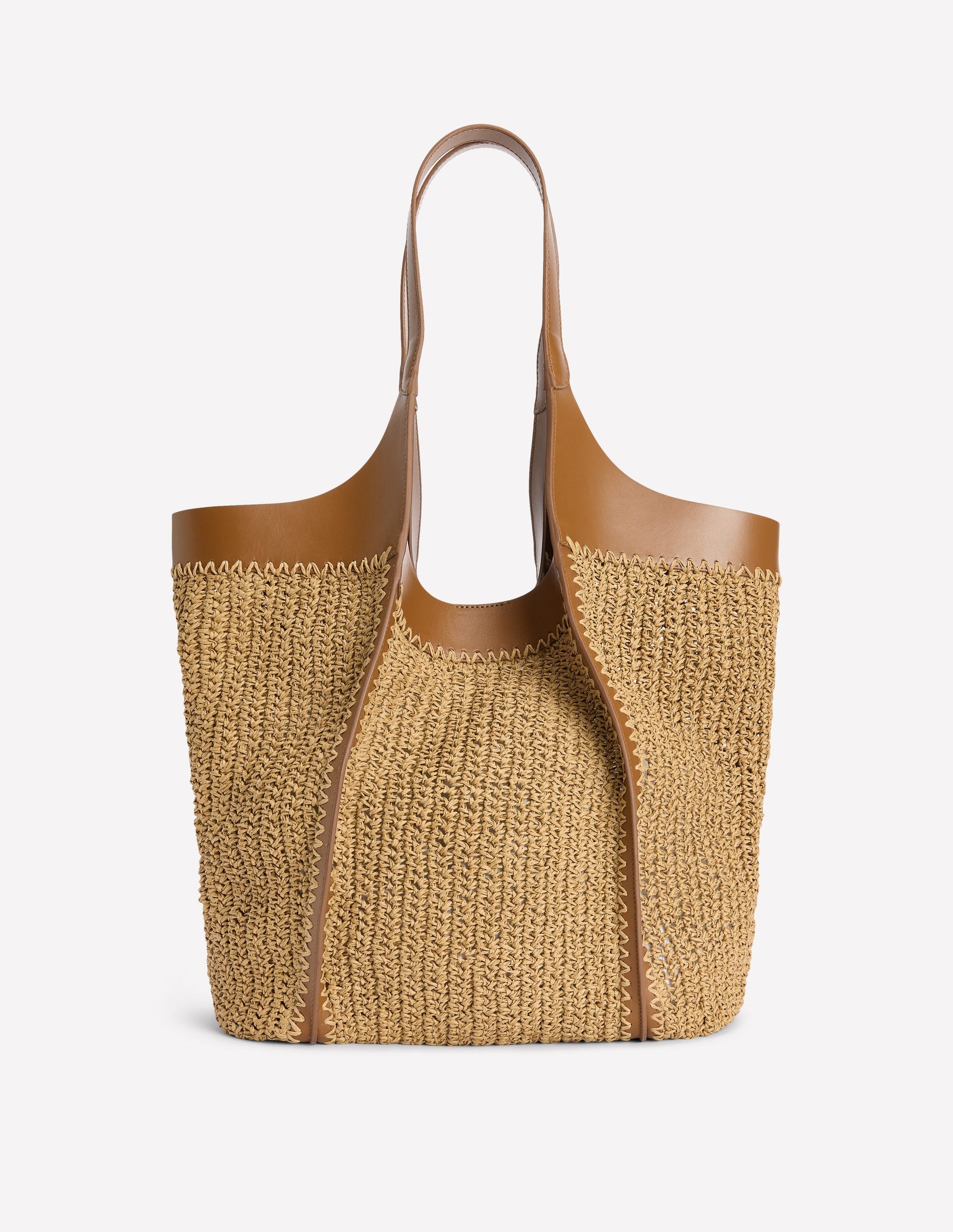 Straw Tote-Natural Raffia-1