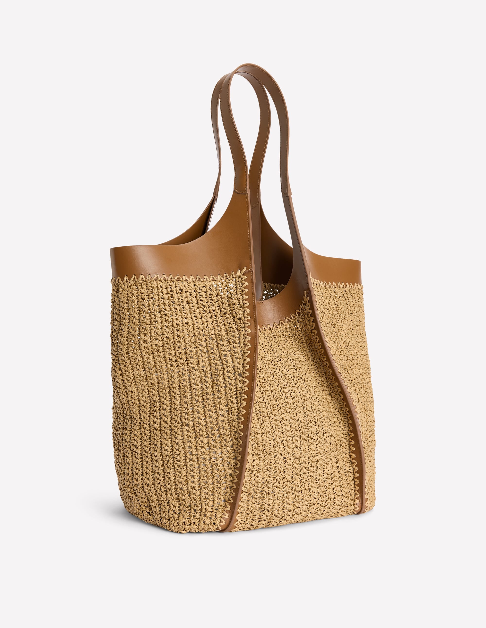 Straw Tote-Natural Raffia - Image 4