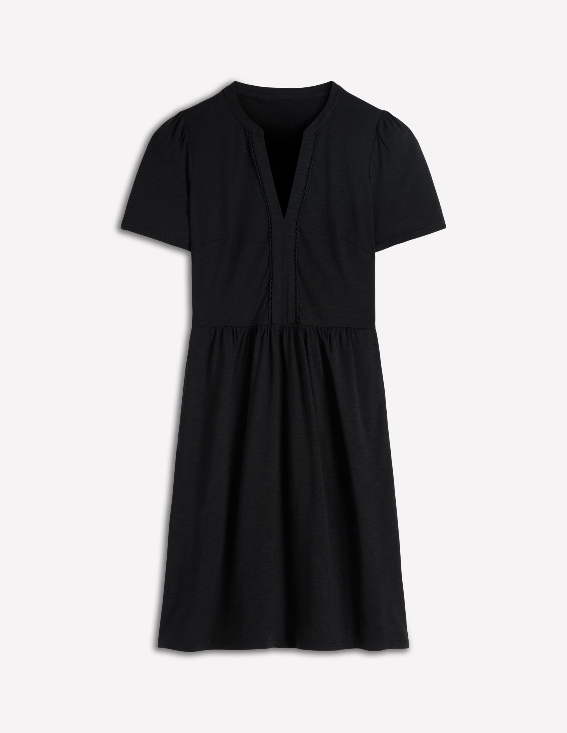Naomi Short Jersey Dress-Black-5