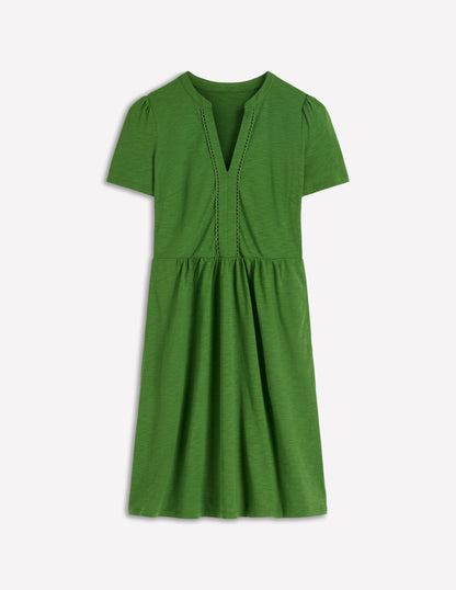 Naomi Short Jersey Dress-Promenade Green-6